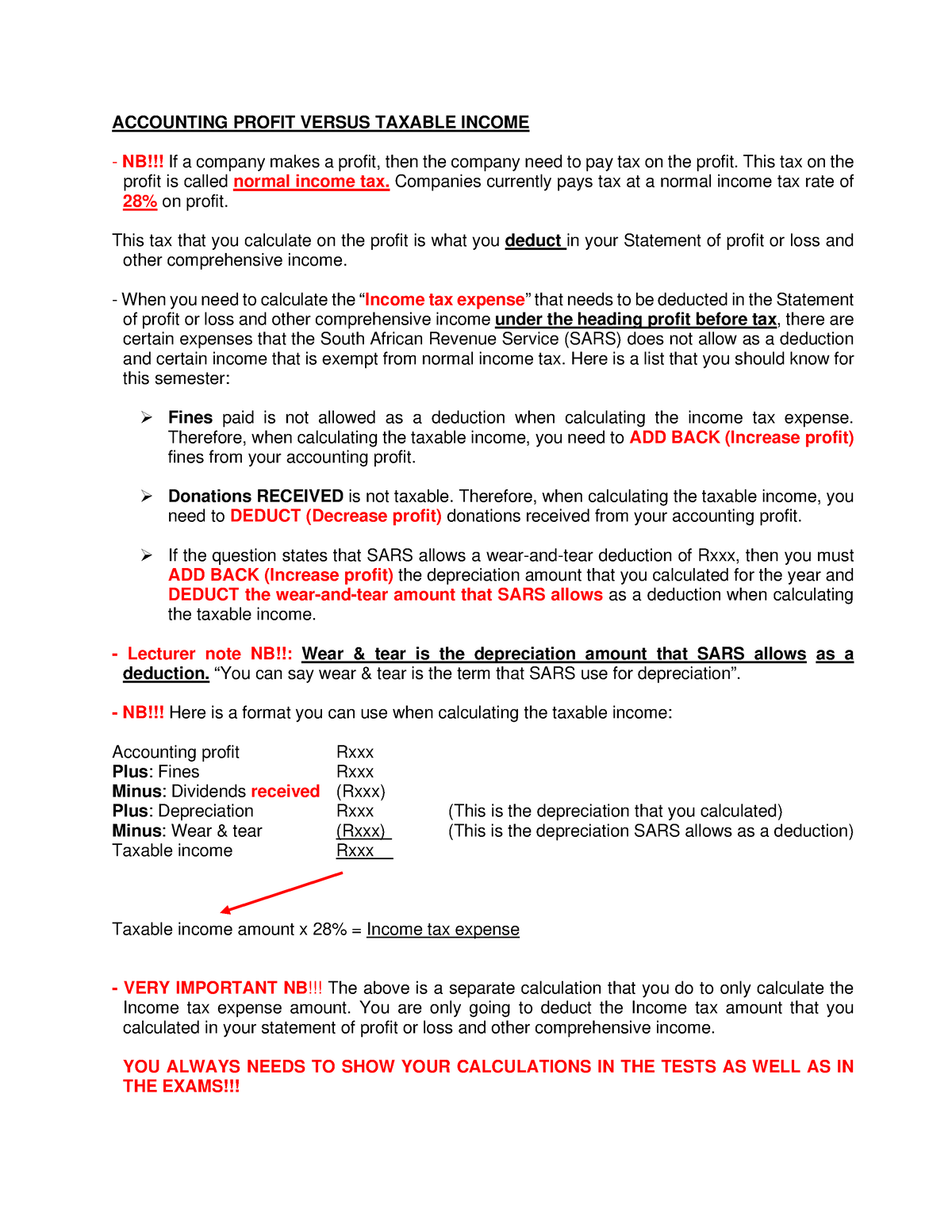 summary-notes-accounting-profit-vs-taxable-income-accounting-profit