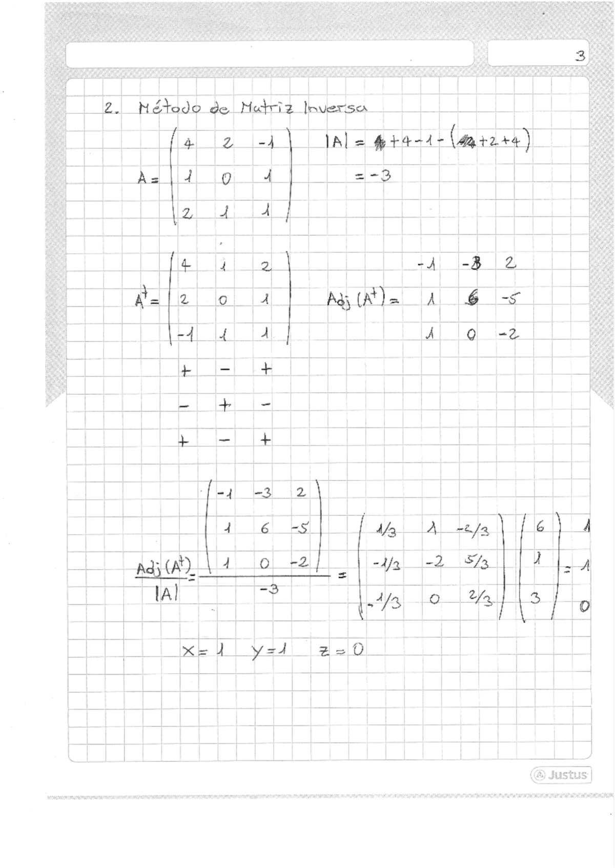 MN3 - practica - 3 2. Metodo de Matriz Inversa 4 $ 2 1 IAl = n +4-1- #1 ...