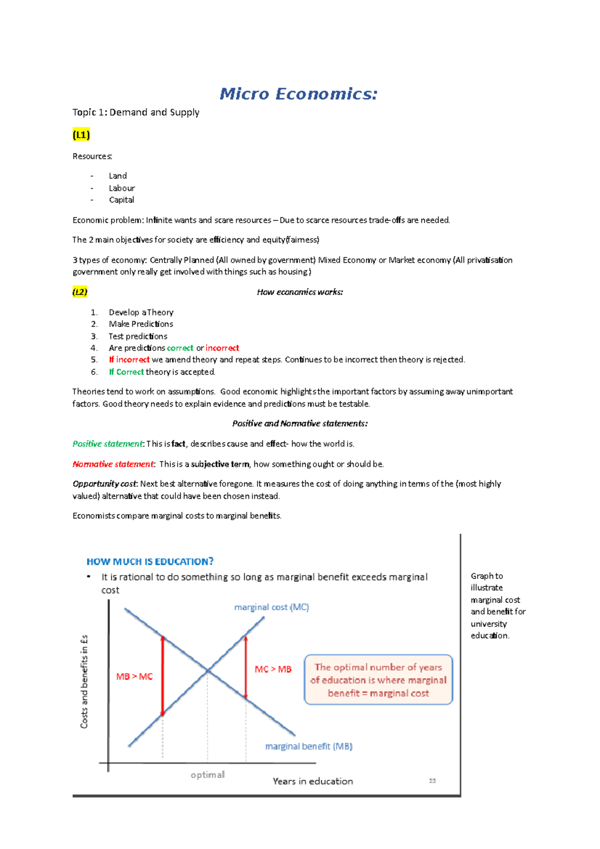 Principals of micro economics - Micro Economics: Topic 1: Demand and ...