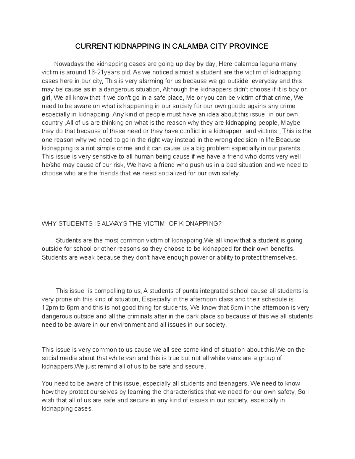 Untitled document - dasdqweqwe - CURRENT KIDNAPPING IN CALAMBA CITY ...
