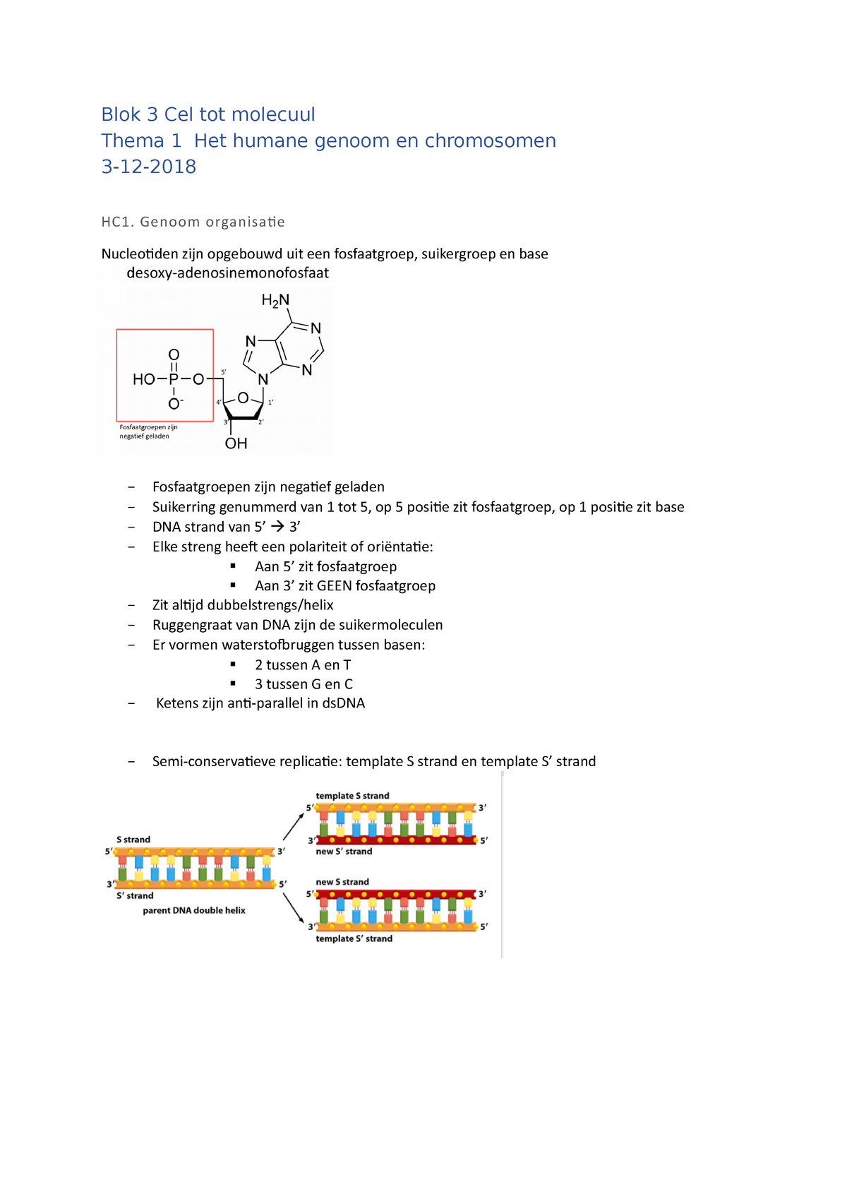 Blok 3 Cel Tot Molecuul Hoorcollege 1 En 2 Blok 3 Cel Tot Molecuul