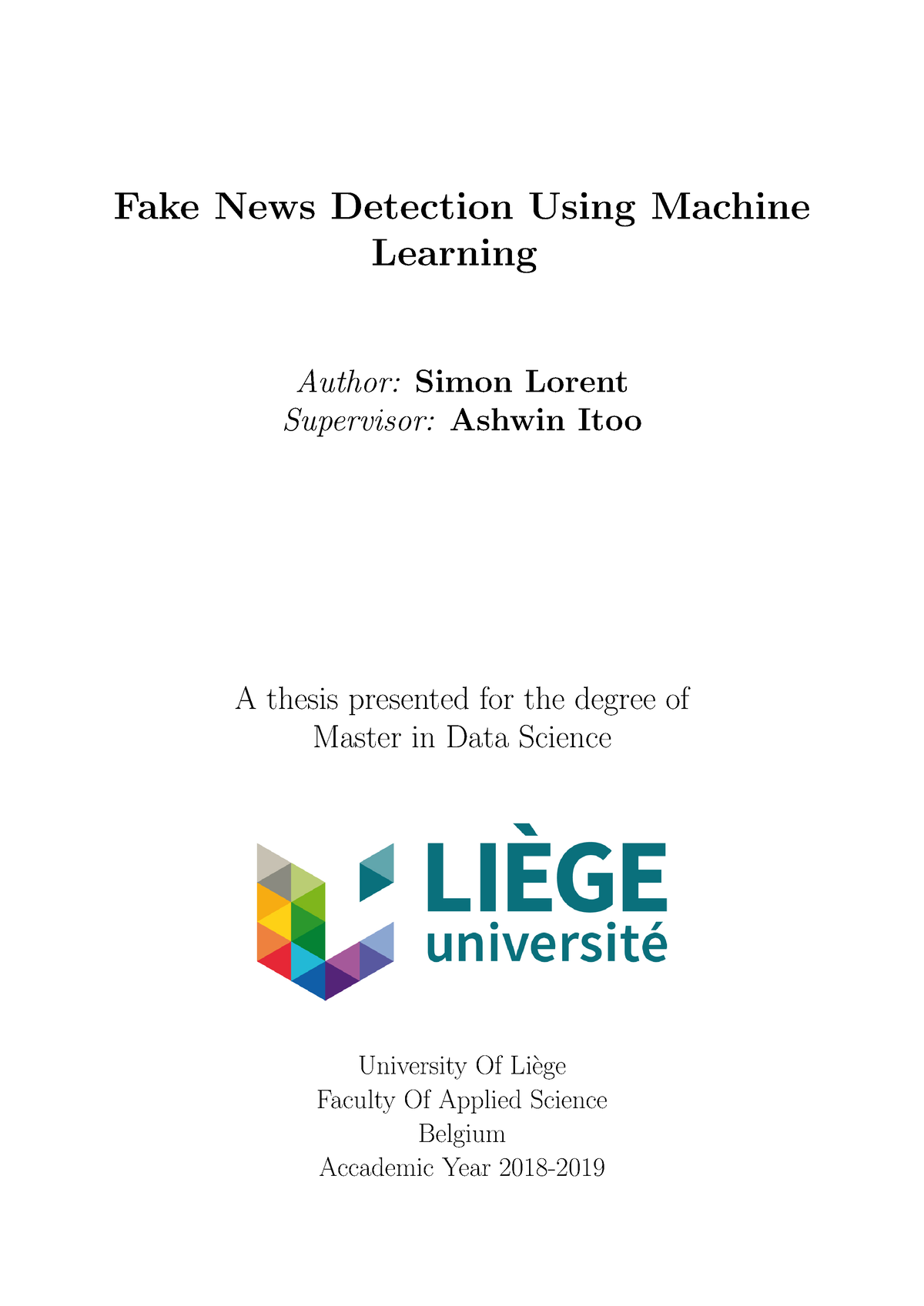 S134450 Fake News Detection Using Machine Learning - Fake News ...