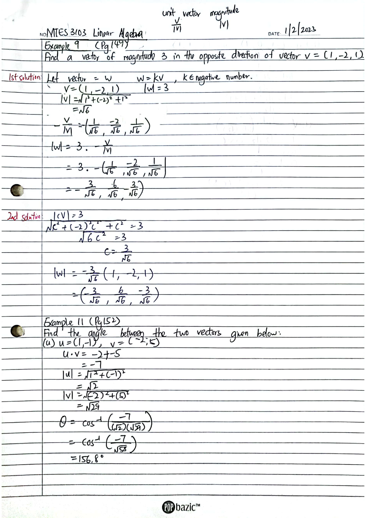 Tutorial (1),,,,,,,,,,,,,,,,,,,,,, - Linear Algebra - Studocu