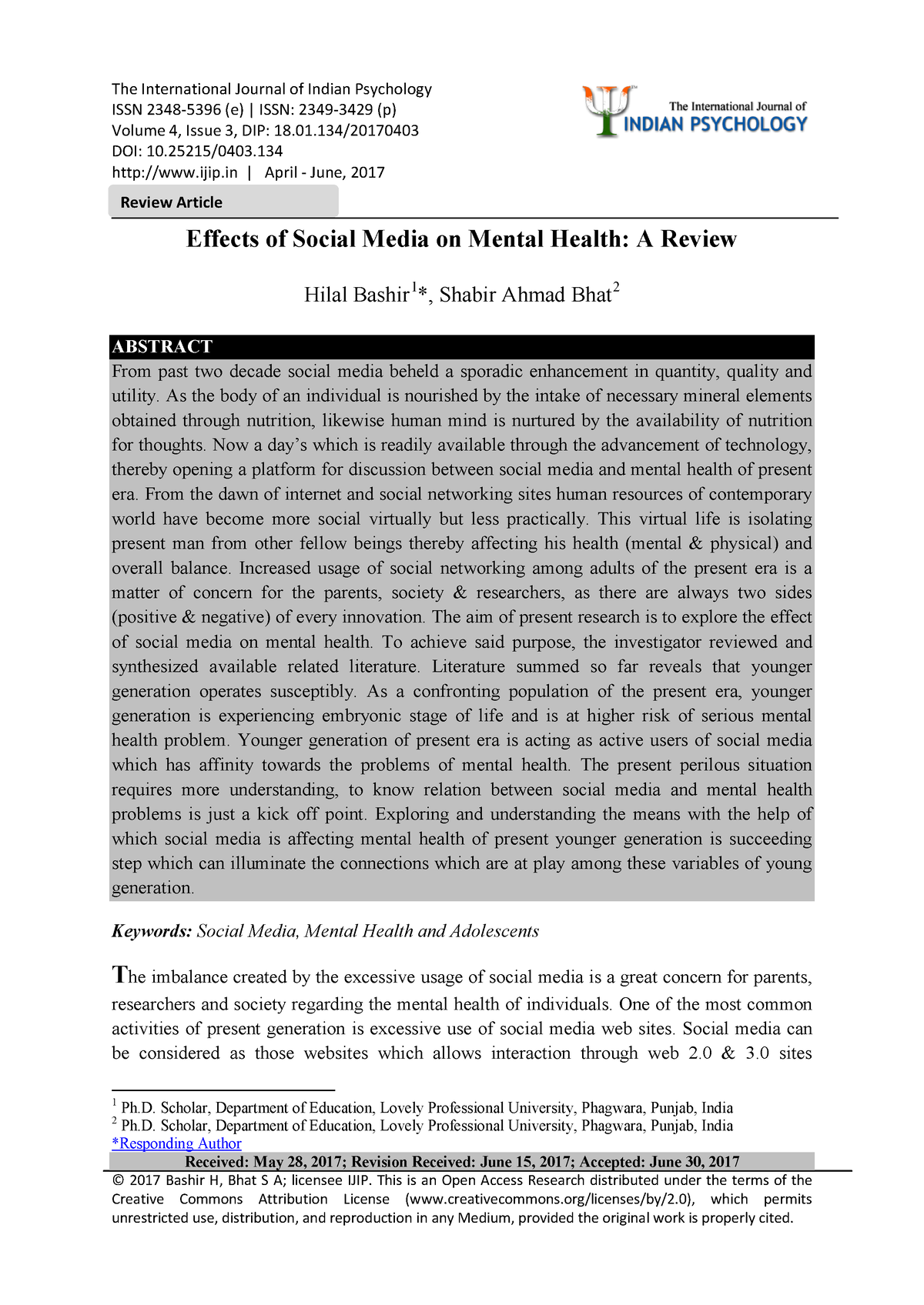 effects-of-social-media-on-mental-health-a-review-review-article-the