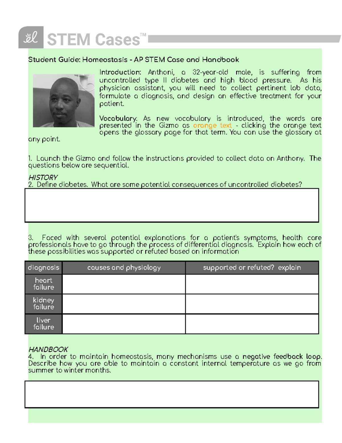 Gulnaaz Dravida - Explore Learning Homeostasis - Student Guide ...