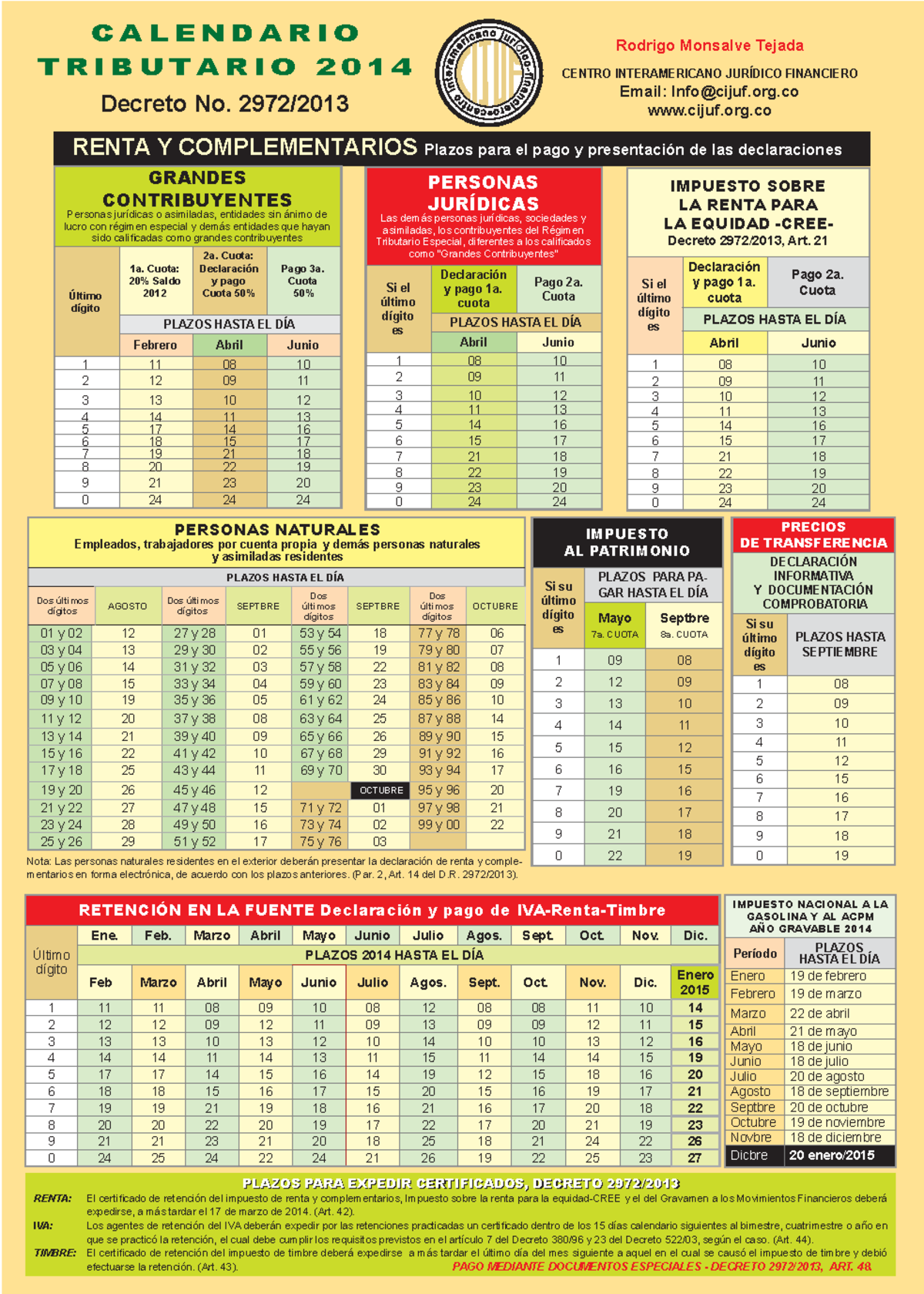 calendario-tributario-cijuf-2014-c-a-l-e-n-d-a-r-i-o-t-r-i-b-u-t-a-r