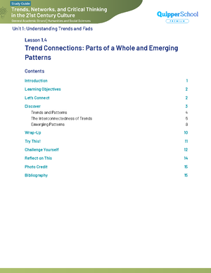 TNT 12 Q1 0101 SG Definition, Characteristics, And Elements Of A Trend ...