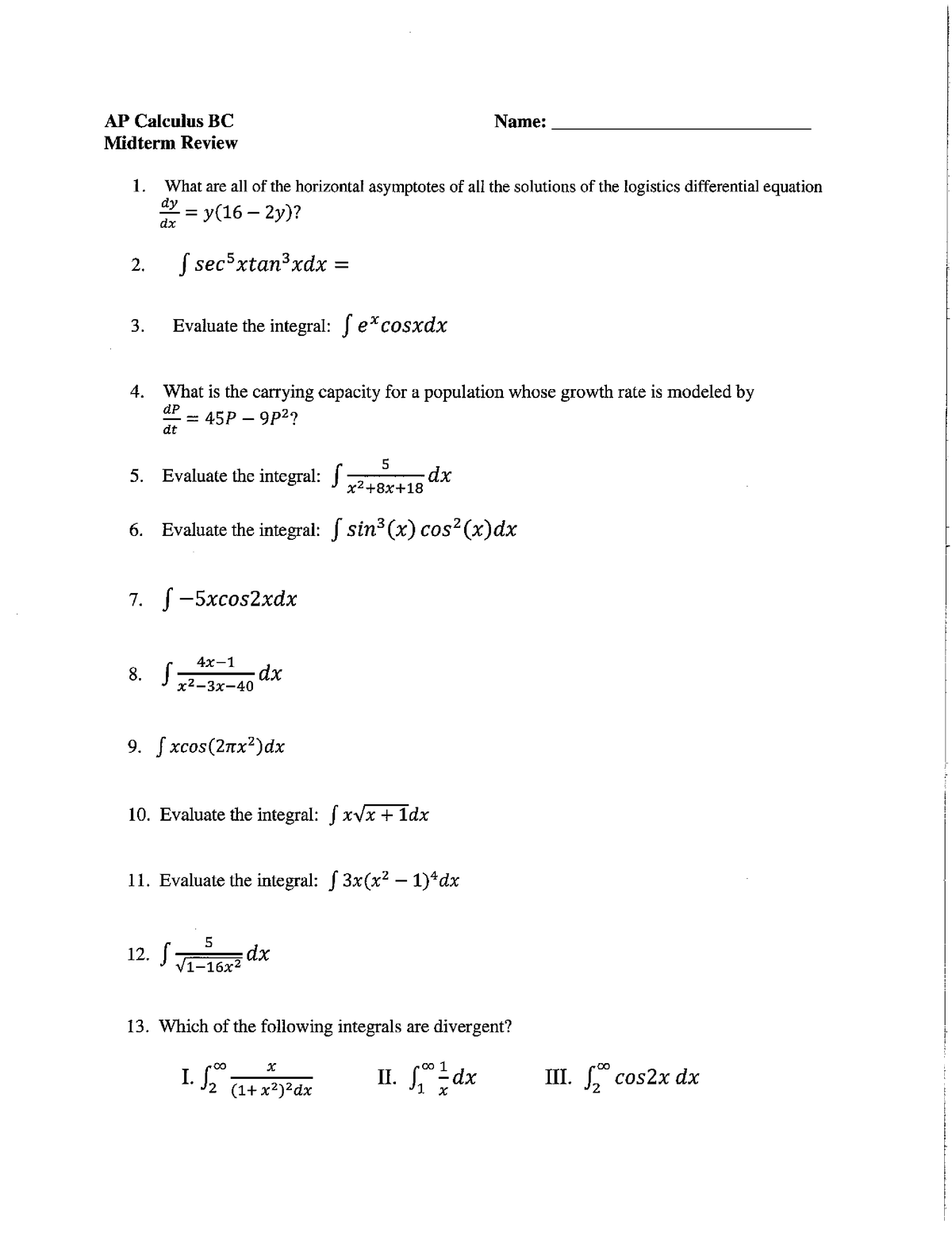 Midterm Review - Answer Key - Studocu