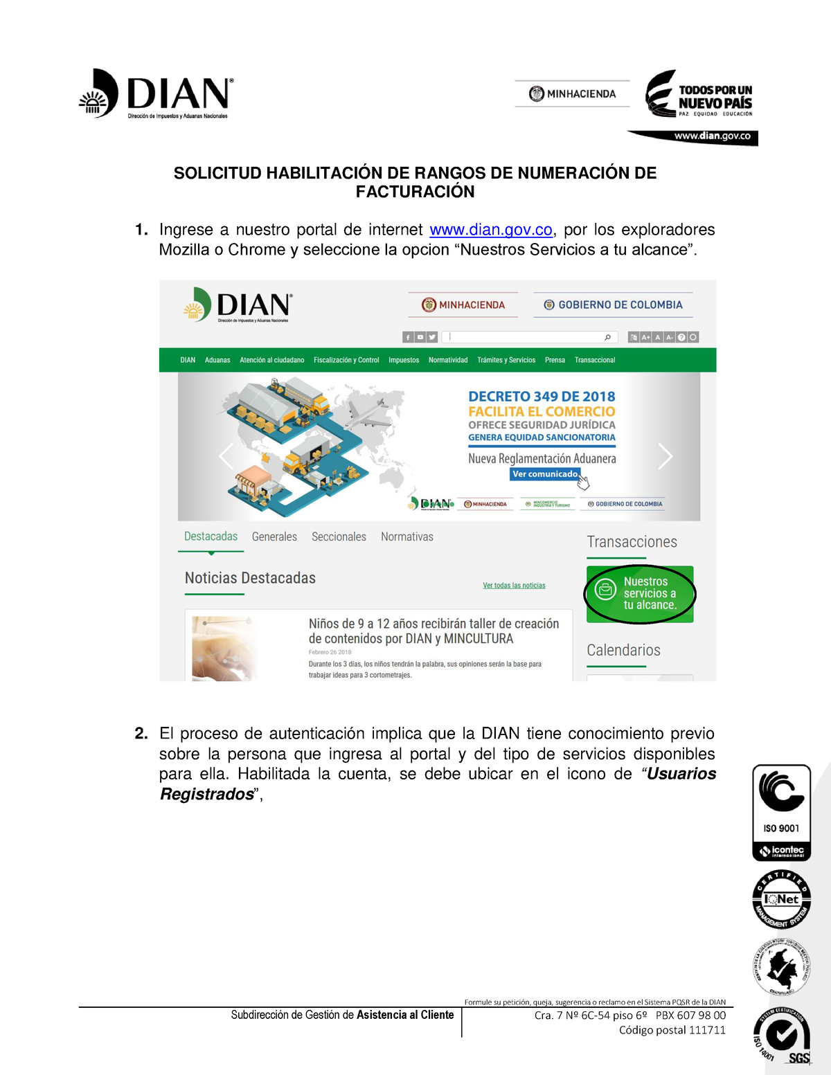 Solicitud Habilitacion Rangos Numeracion Facturacion - Formule Su ...