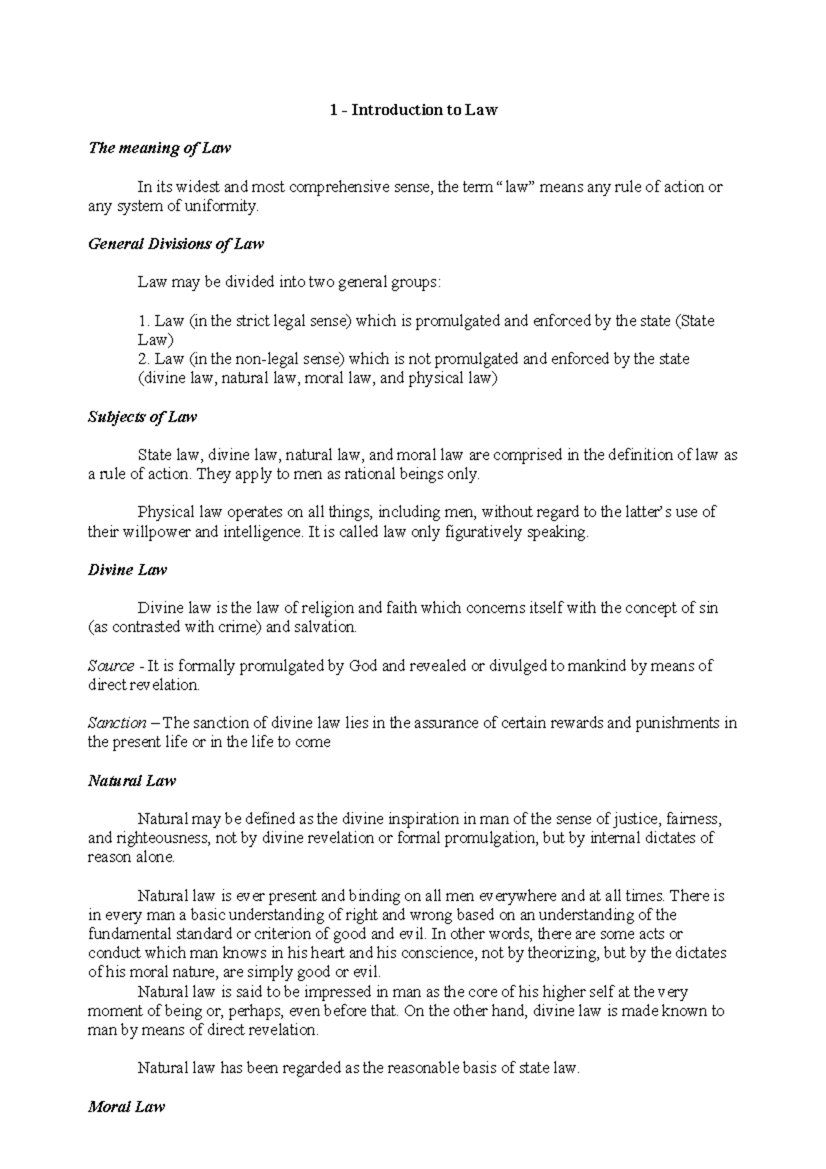 1 introduction to law - It is all about law - 1 - Introduction to Law ...