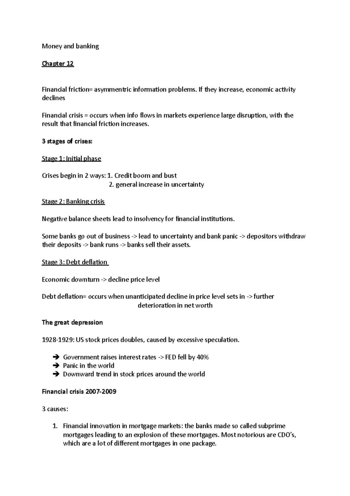 Money and banking dit is een goed stukje Money and banking Chapter