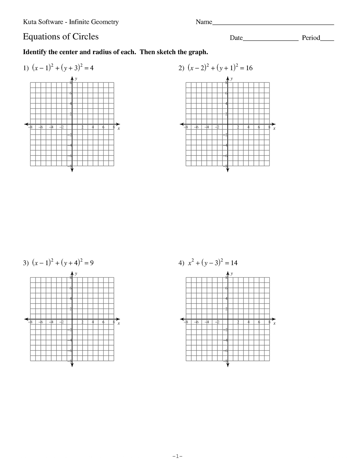 11-Equations of Circles - ©b O 2 B 0 j 142 k hKXuStxa 4 WShoAf 7 tTw 3 ...