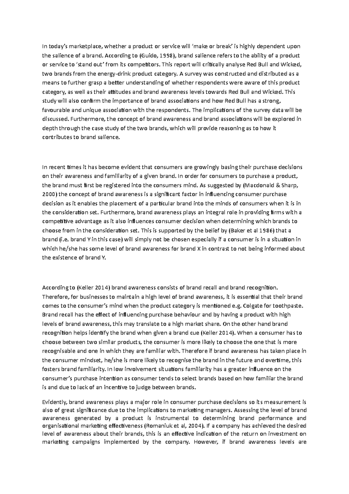 Docx - assignment for brand and product - In today’s marketplace ...