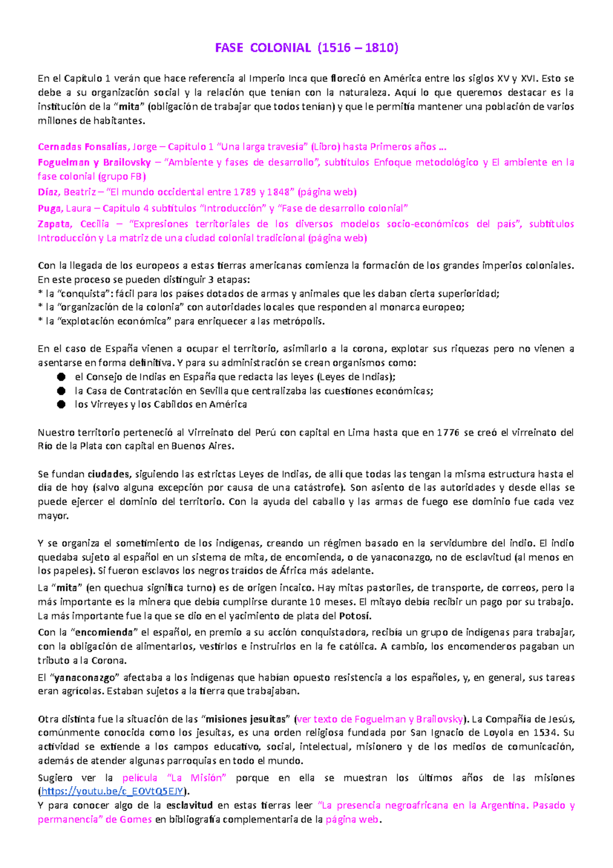 CBC 2021.2.04 FASE Colonial - FASE COLONIAL (1516 – 1810) En el ...