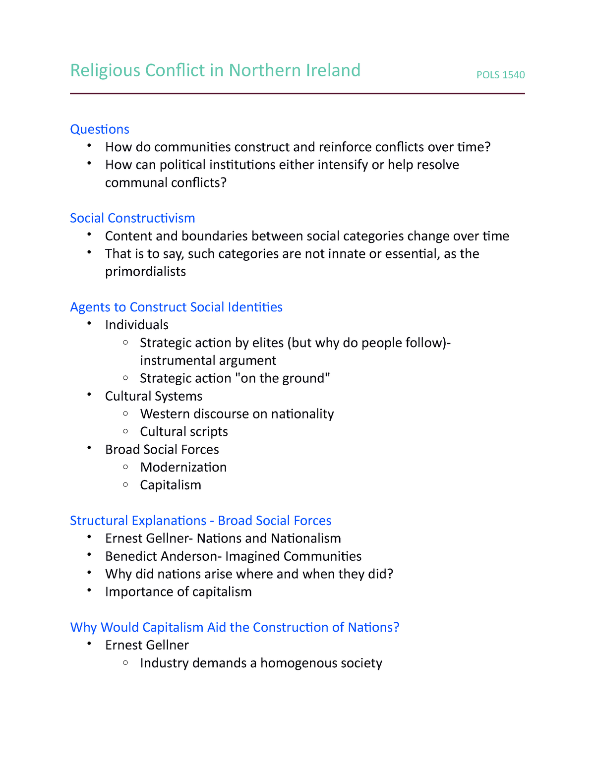 case study of religious conflict