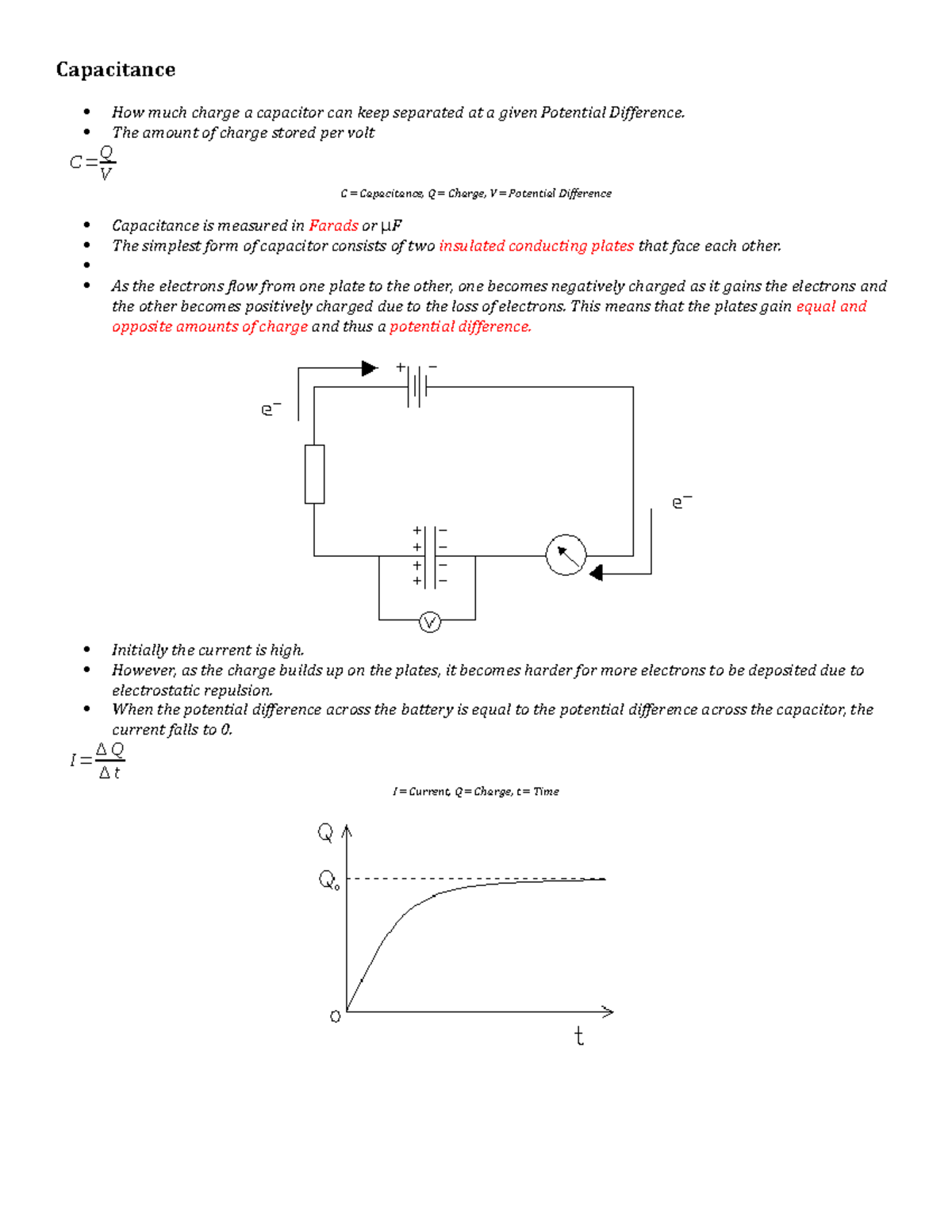 Capacitance - Capacitance How much charge a capacitor can keep ...