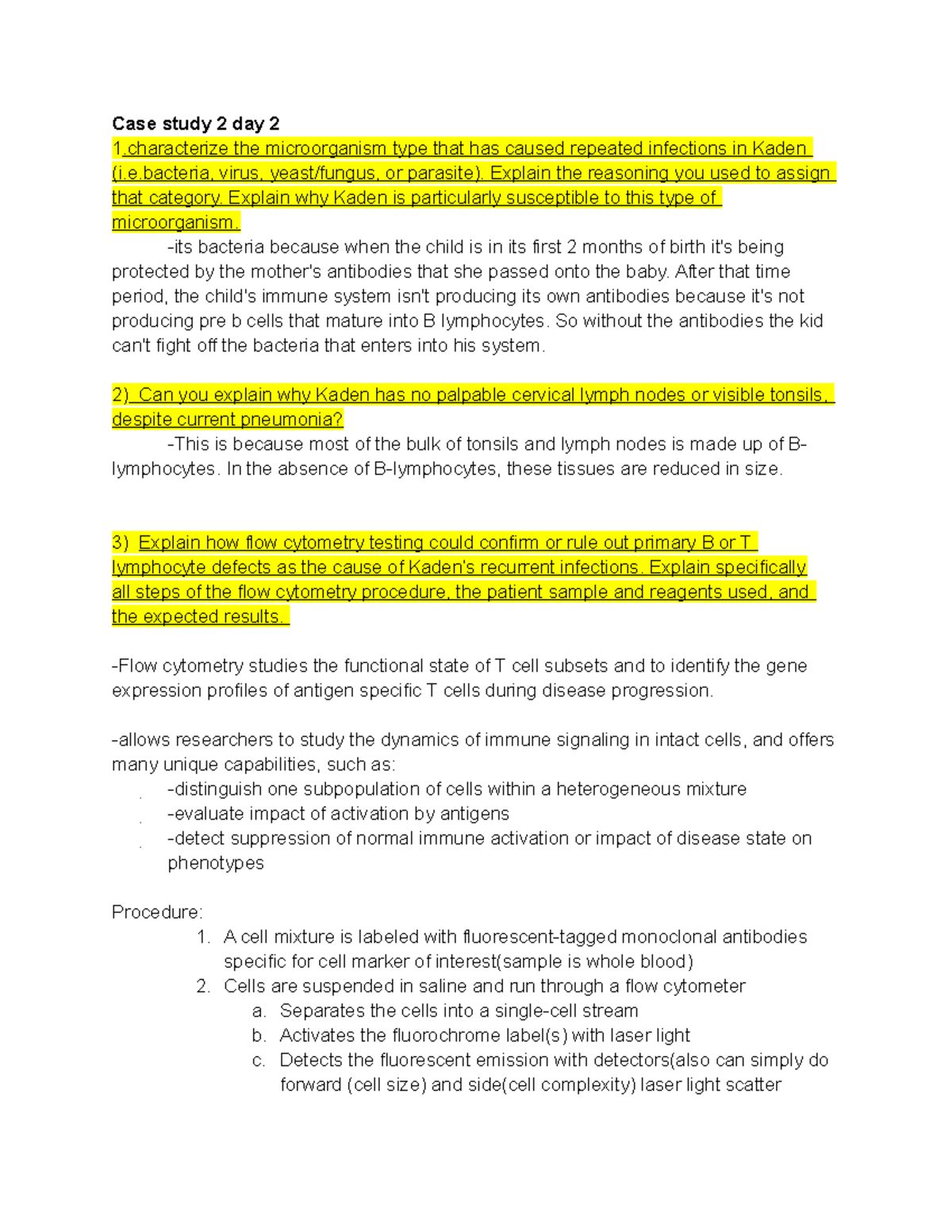 microbiology case study examples with answers