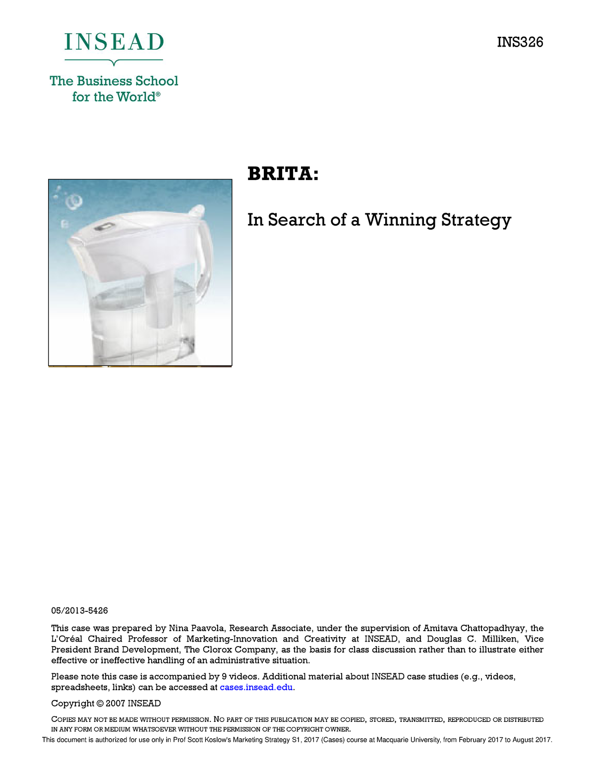 brita case study solution