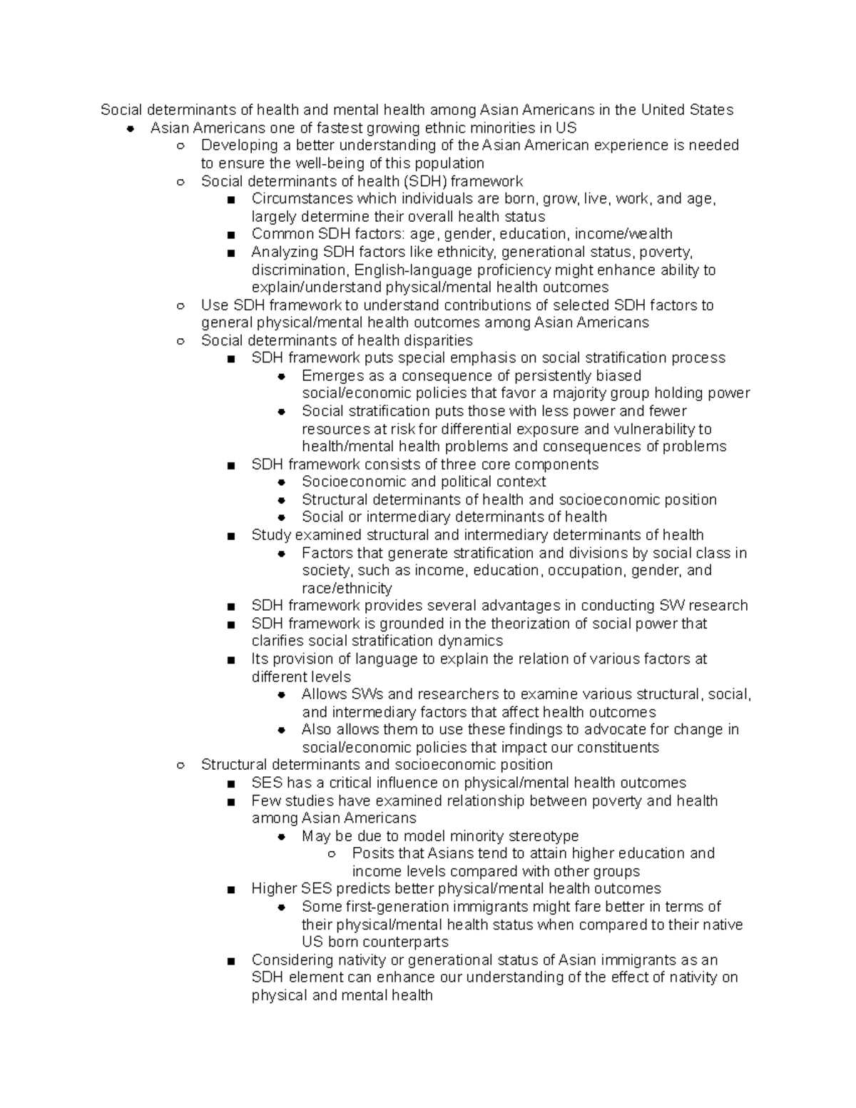 Social determinants of health and mental health among Asian Americans ...