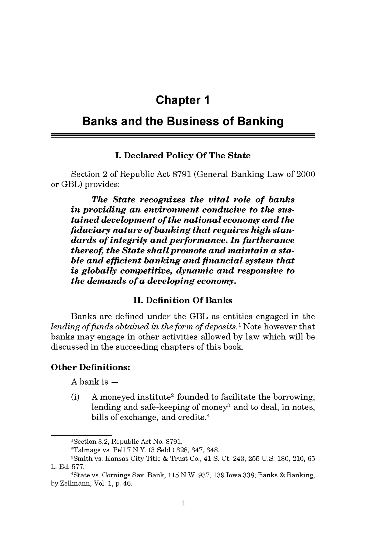 Dizon - Banking Laws - 1 1 Chapter 1 Banks and the Business of Banking ...