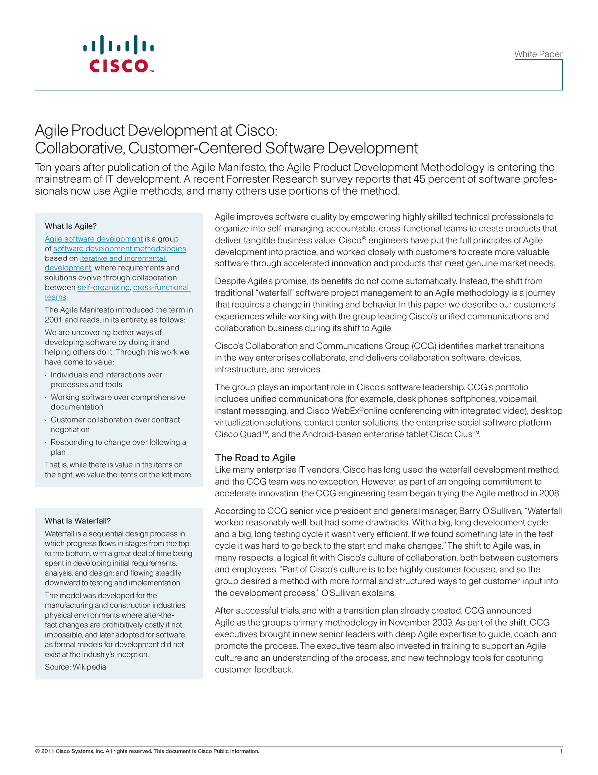 cisco agile case study