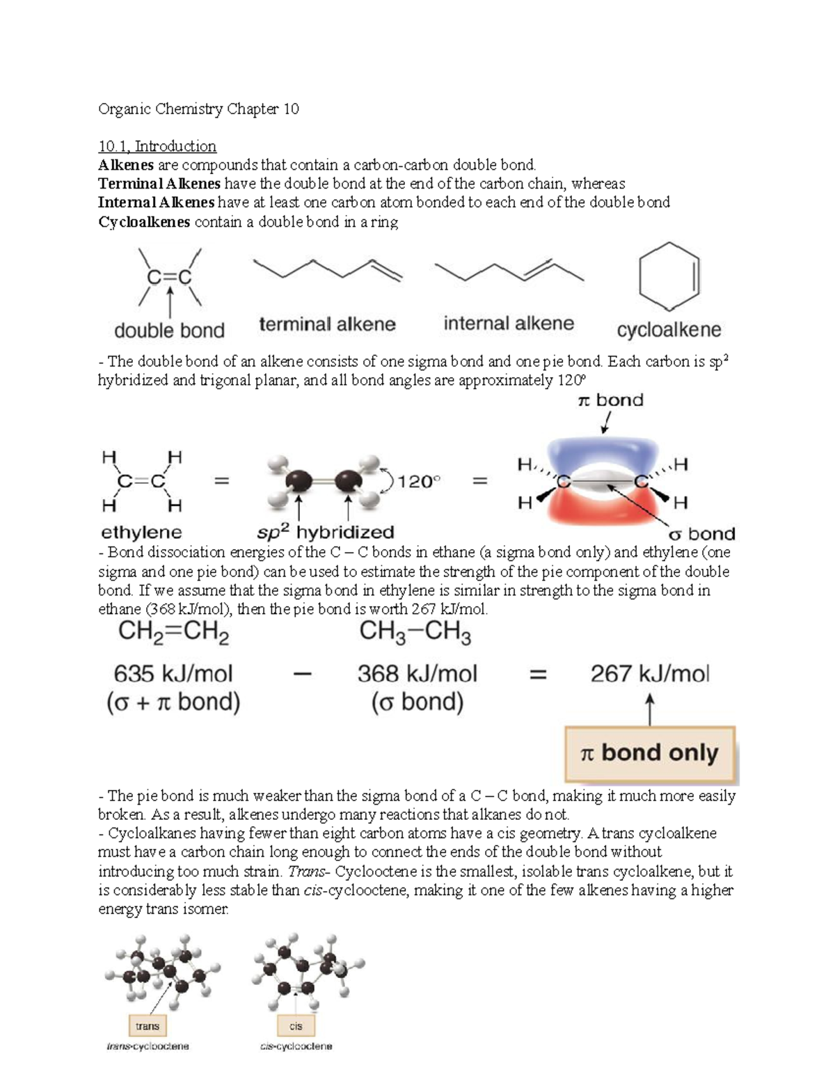 organic chemistry chapter 10 homework answers