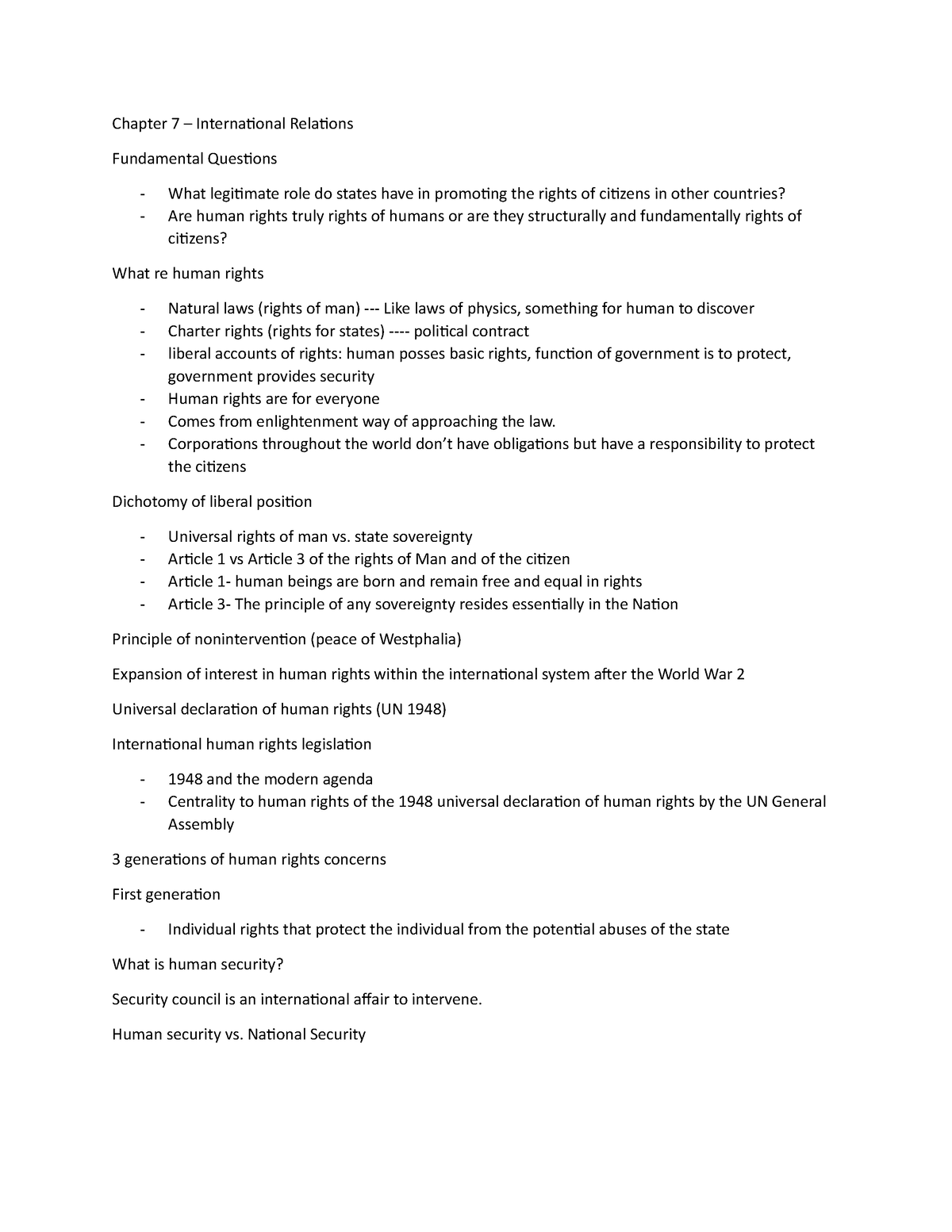 Chapter 7 International R - Chapter 7 – International Relations ...