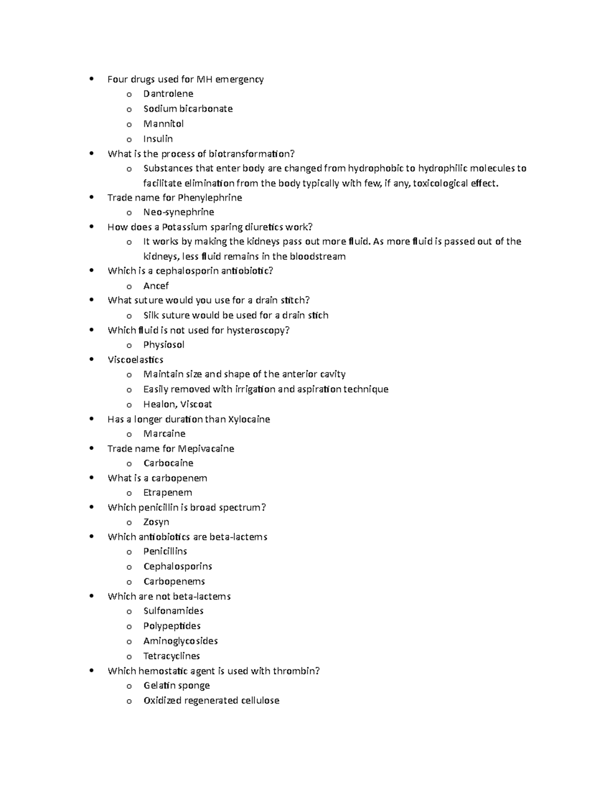 STE 105 Pharm Final Study Guide Part 2 - Four drugs used for MH ...