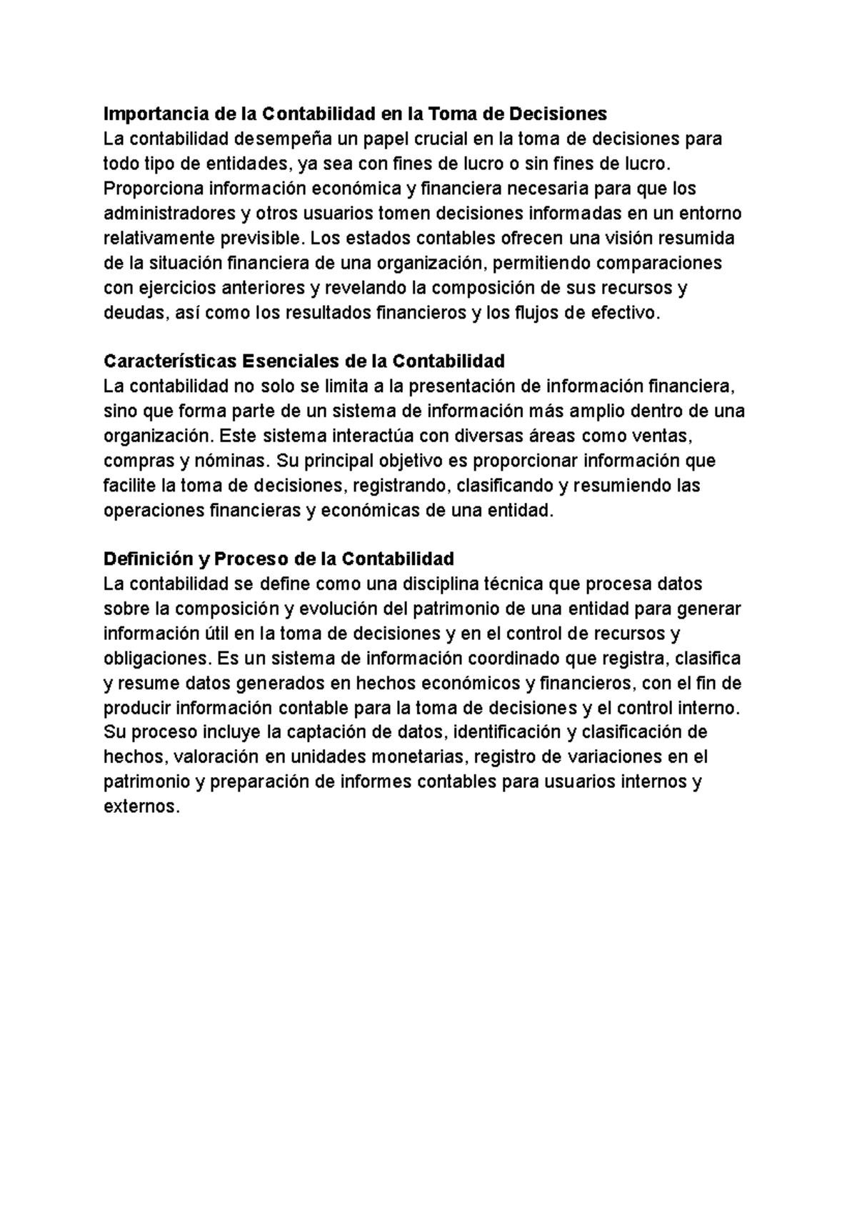 Resumen Contabilidad M1 Y M2 - Importancia de la Contabilidad en la ...
