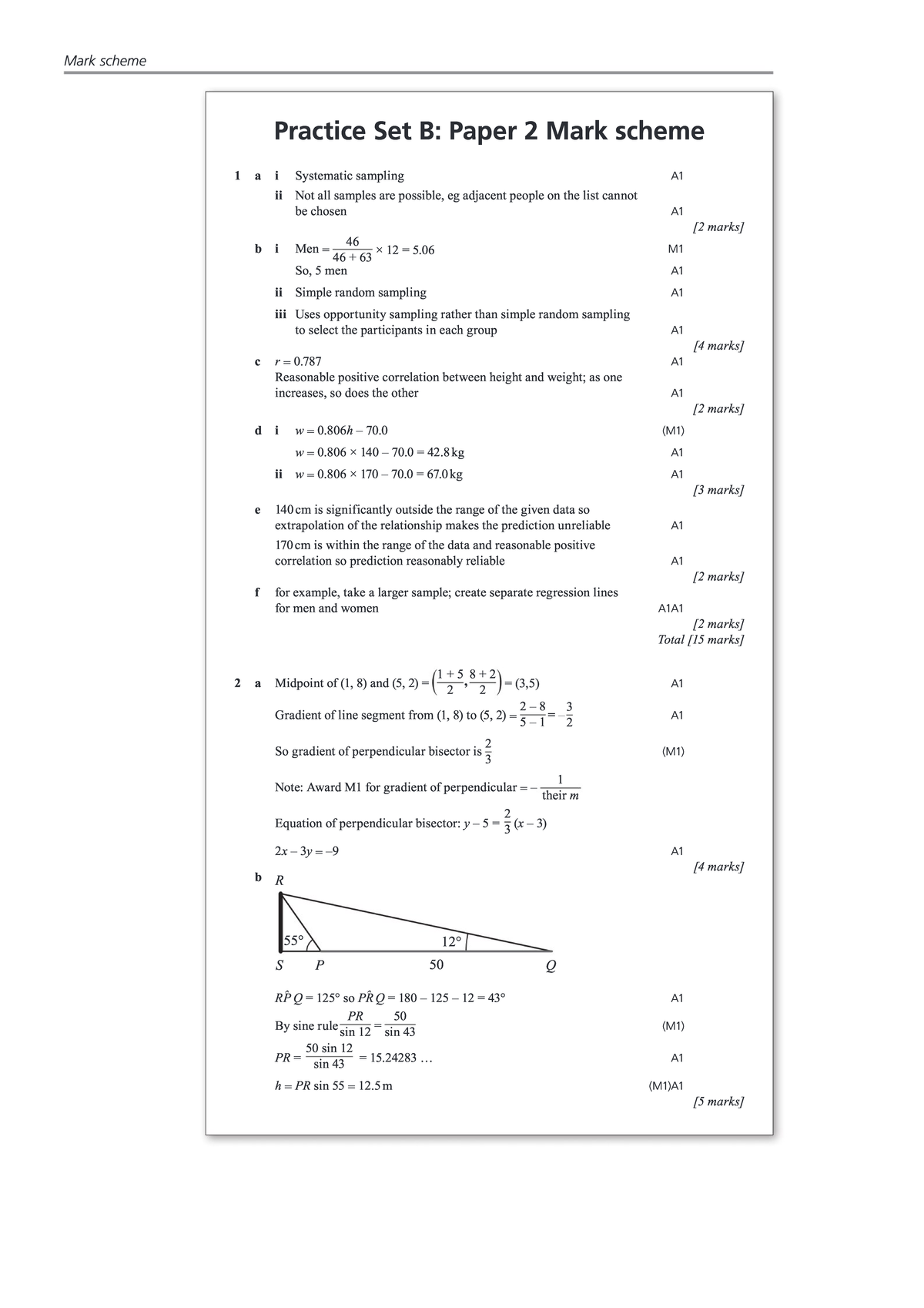 SET B Paper 2 EspañOL Soluciones - Mark Scheme Practice Set B: Paper 2 ...