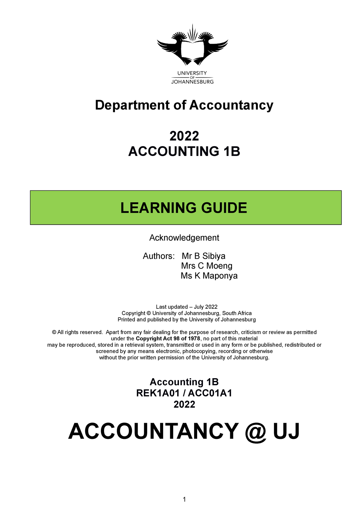 accounting 1b assignment