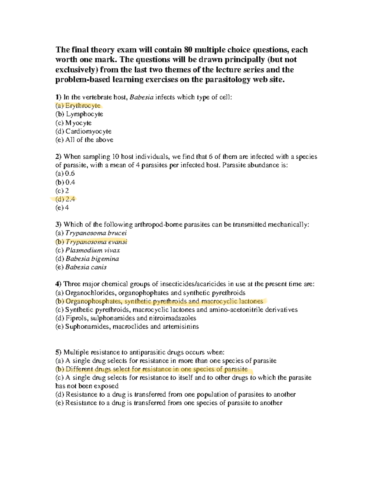 Sample/practice Exam 2019, Questions And Answers - The Final Theory ...