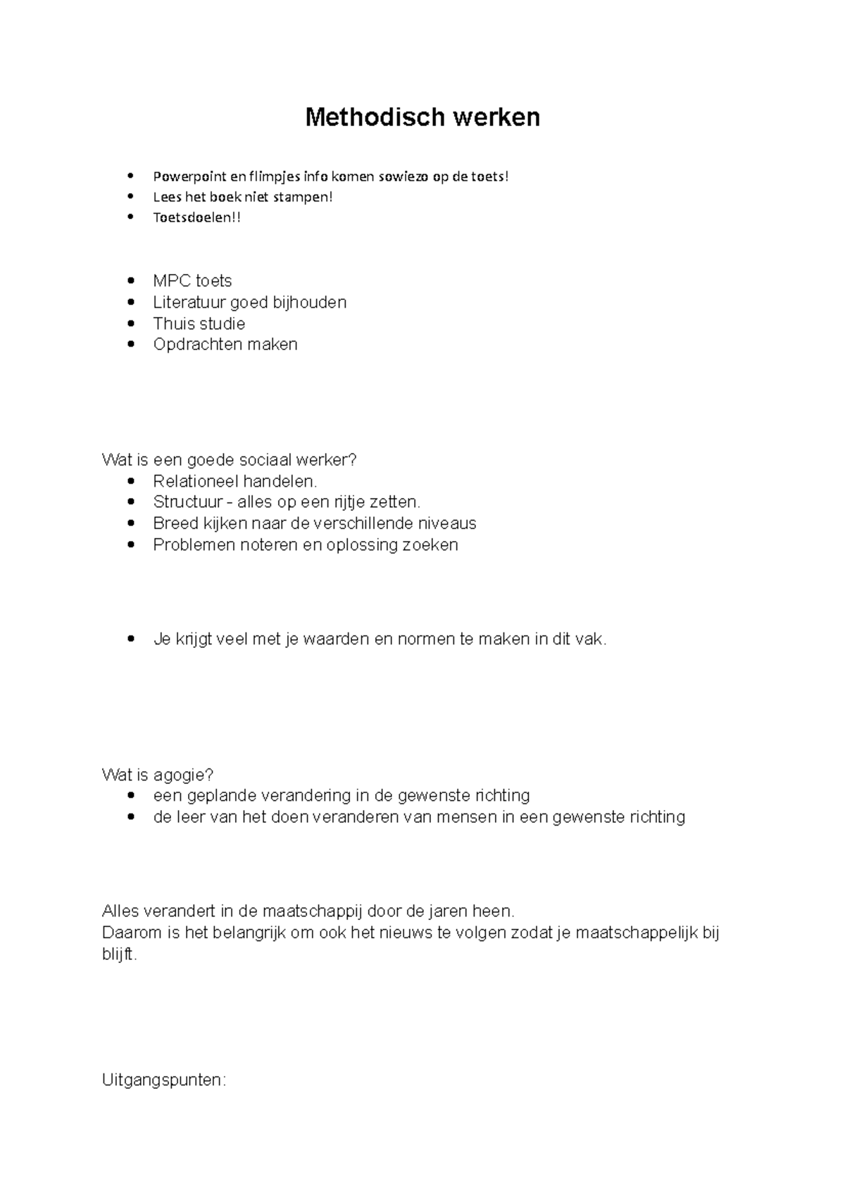 Methodish werken - Methodisch werken Powerpoint en flimpjes info komen ...