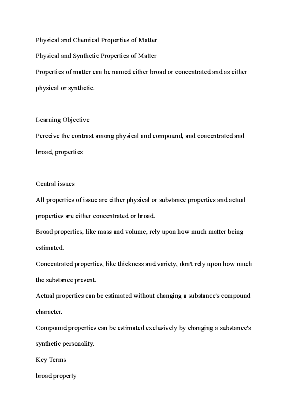 summary-on-the-physical-and-chemical-properties-of-matter-physical