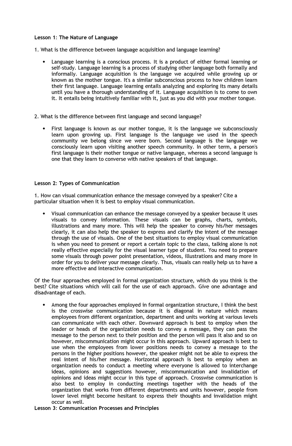 Module 1 Purposive Communication Lesson 1 The Nature Of Language What Is The Difference 