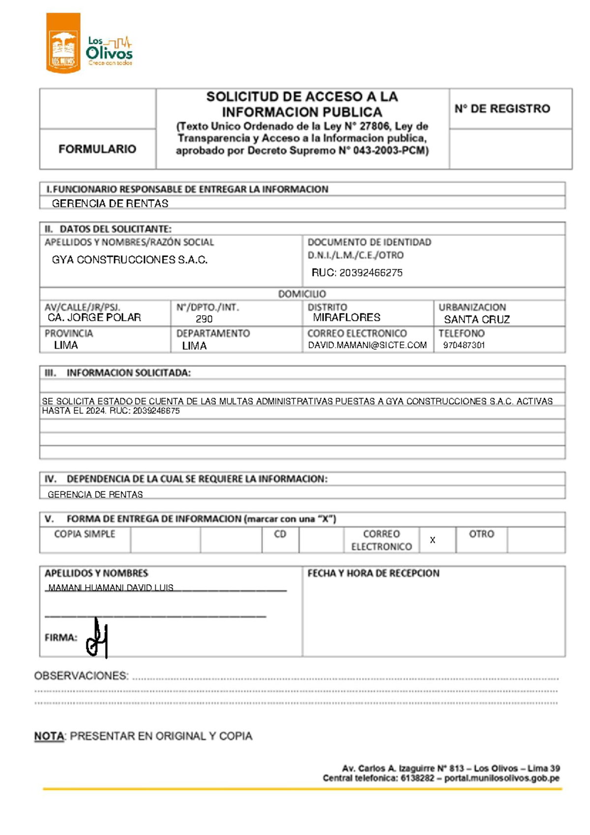 Solicitud de Acceso a la información Pública - Aspectos legales en la ...