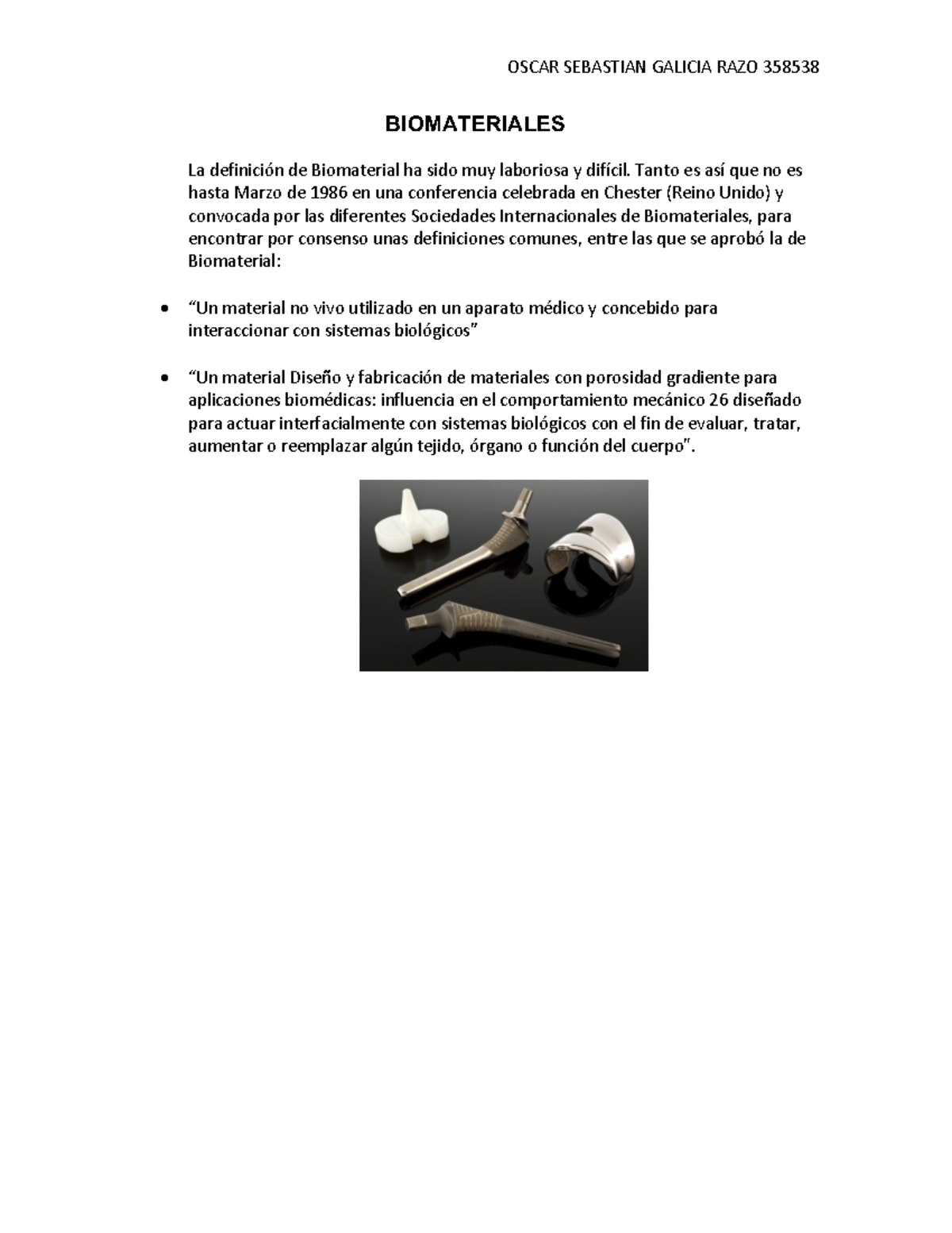 Biomateriales SEB - apuntes - OSCAR SEBASTIAN GALICIA RAZO 358538 ...
