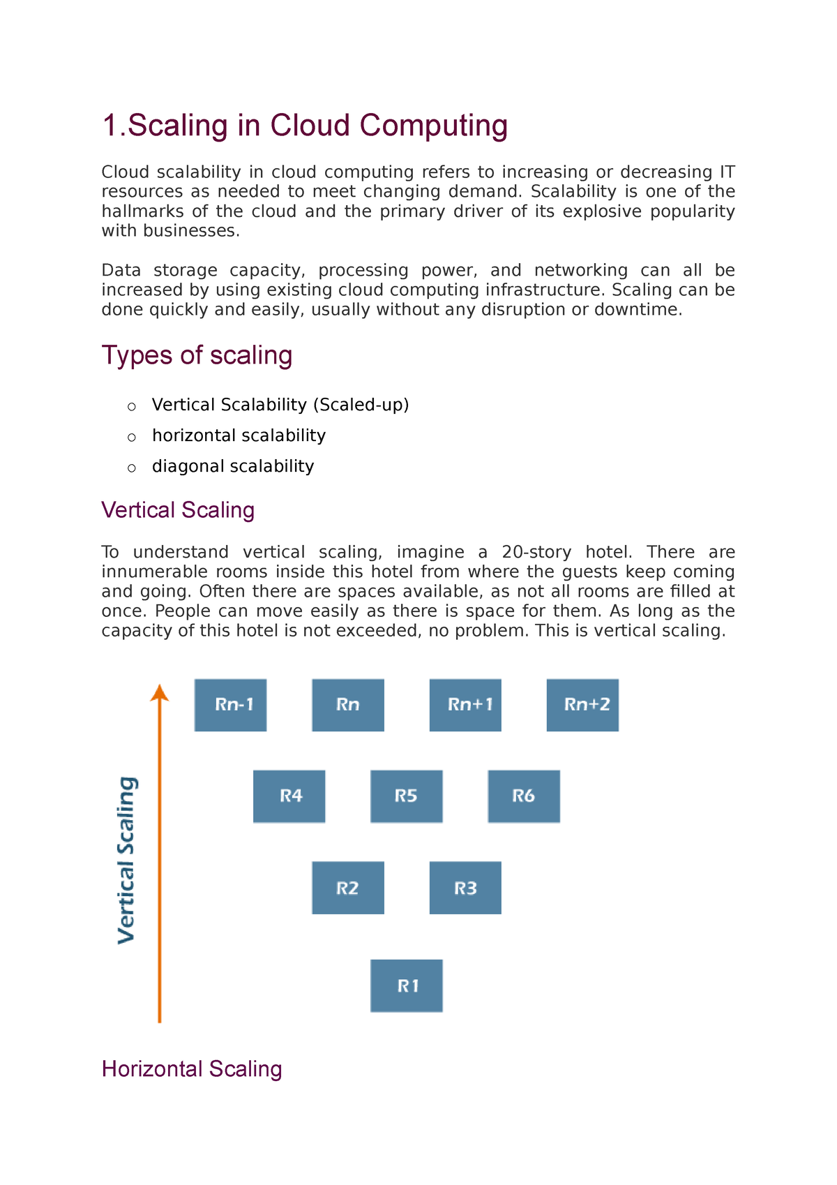 Cloud Computing UNIT 1,2 - 1 In Cloud Computing Cloud Scalability In ...