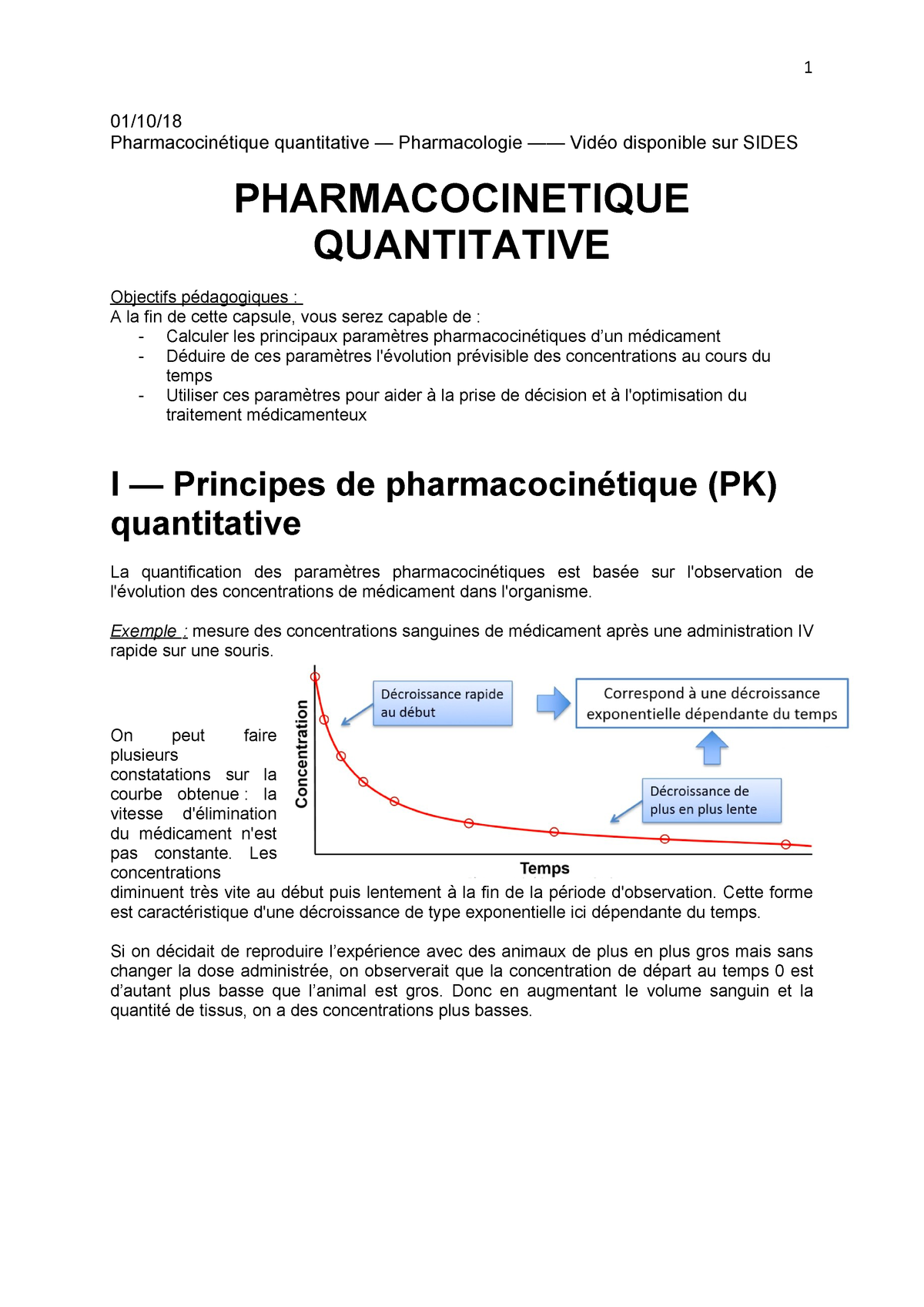 Pharmacocinetique Quantitative Studocu