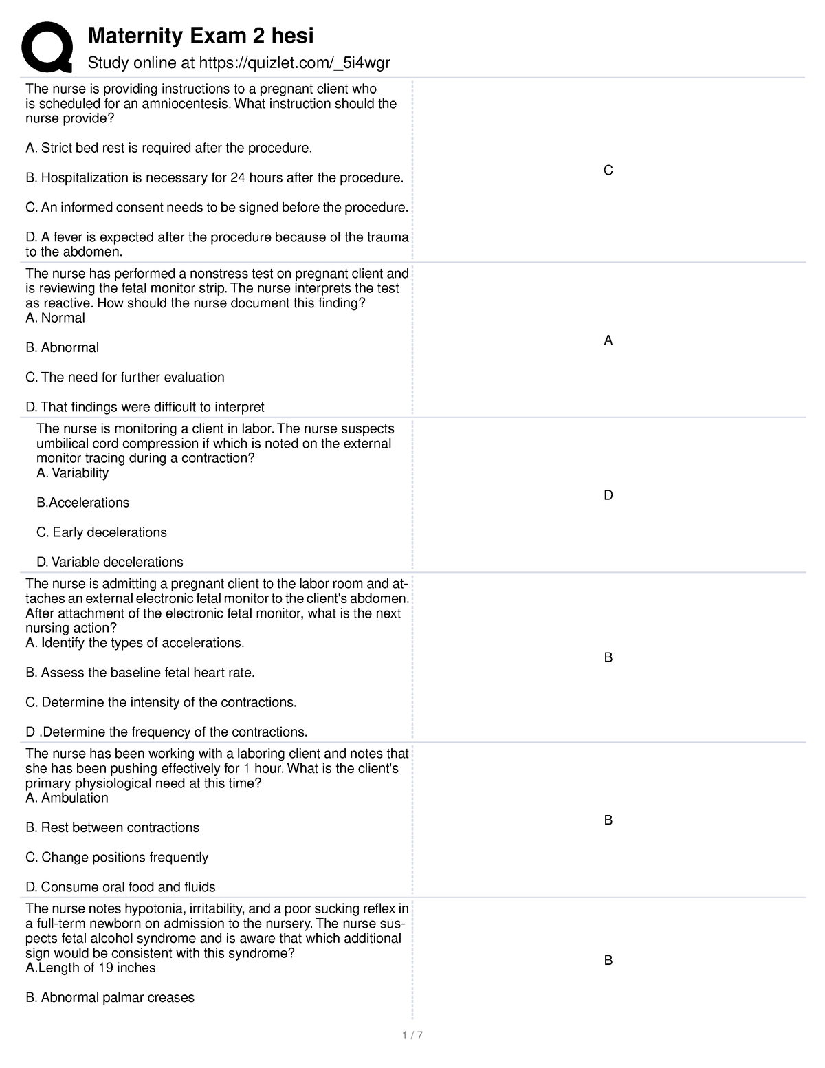 HESI 2 - Questions for practice - Study online at quizlet/_5i4wgr The ...