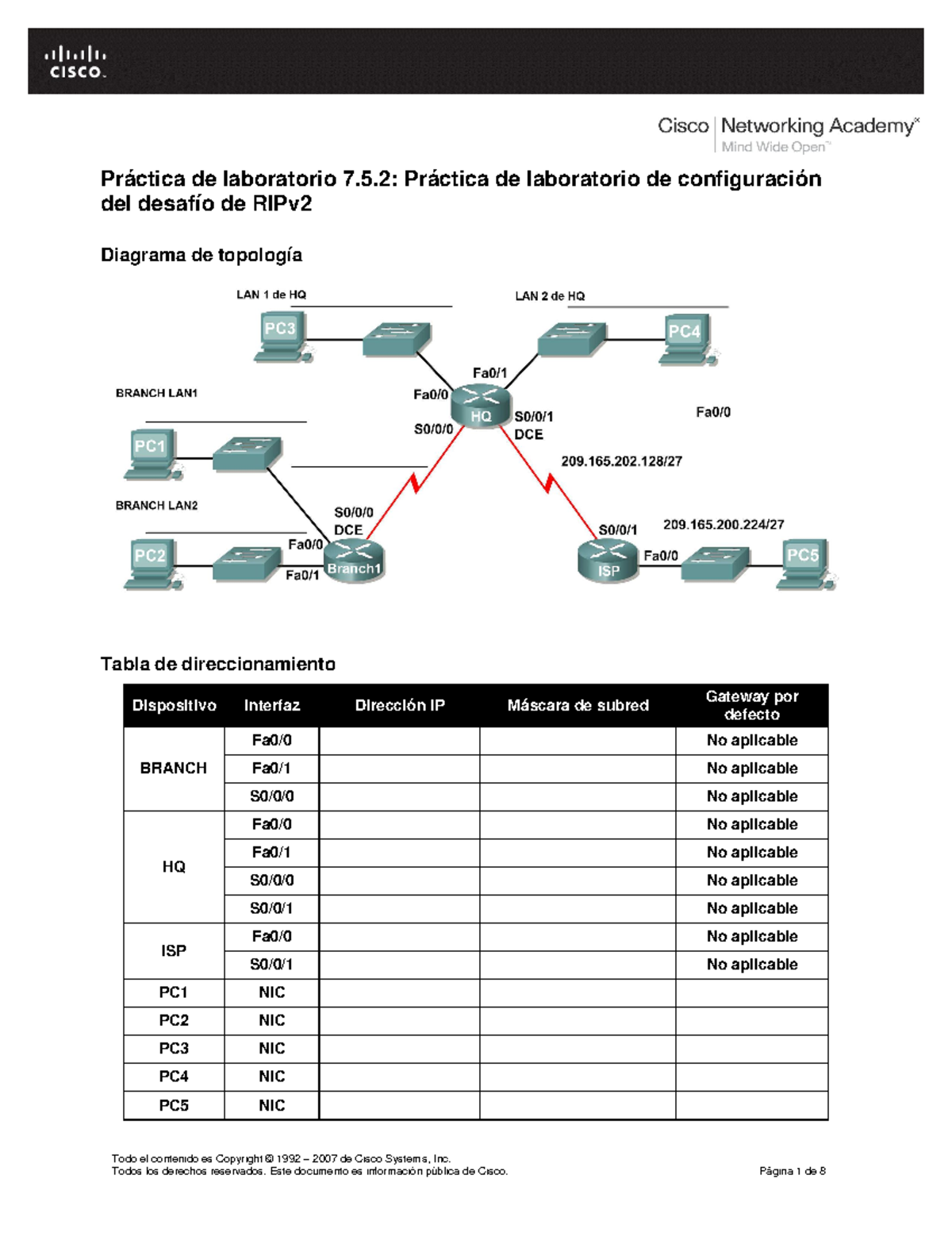 Practica De Laboratorio 7 - Práctica De Laboratorio 7.5: Práctica De ...