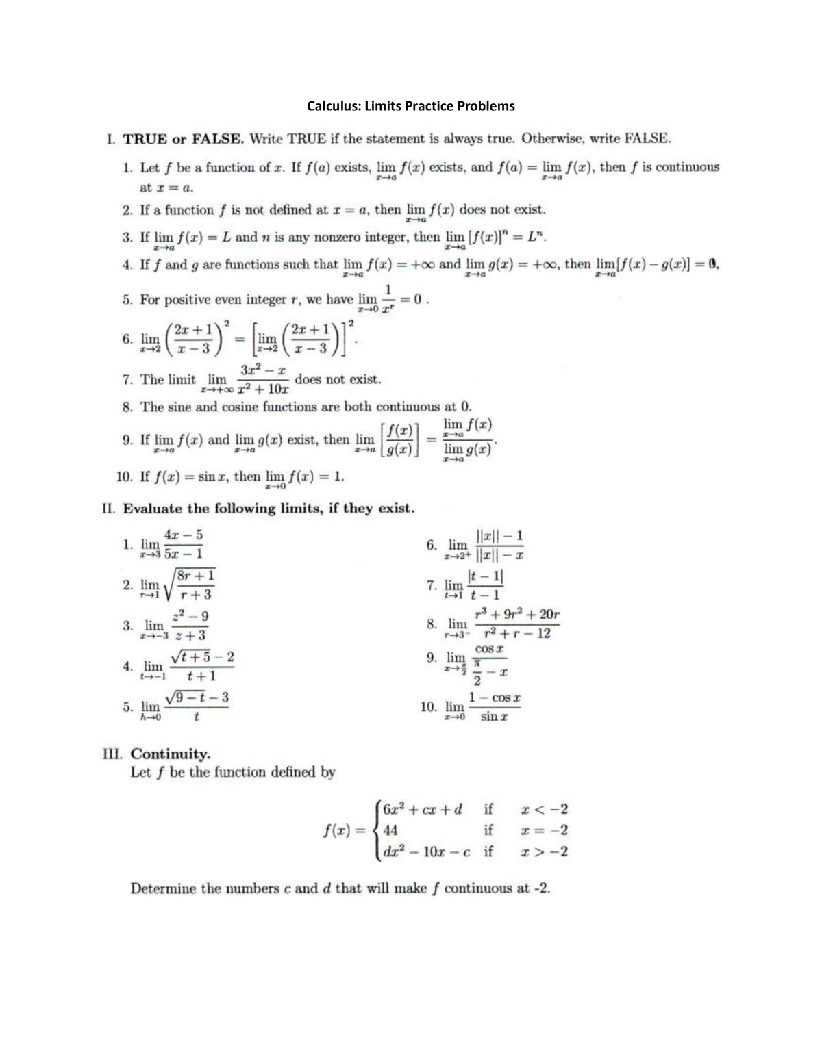 calculus-limits-practice-problems-cs-156-studocu