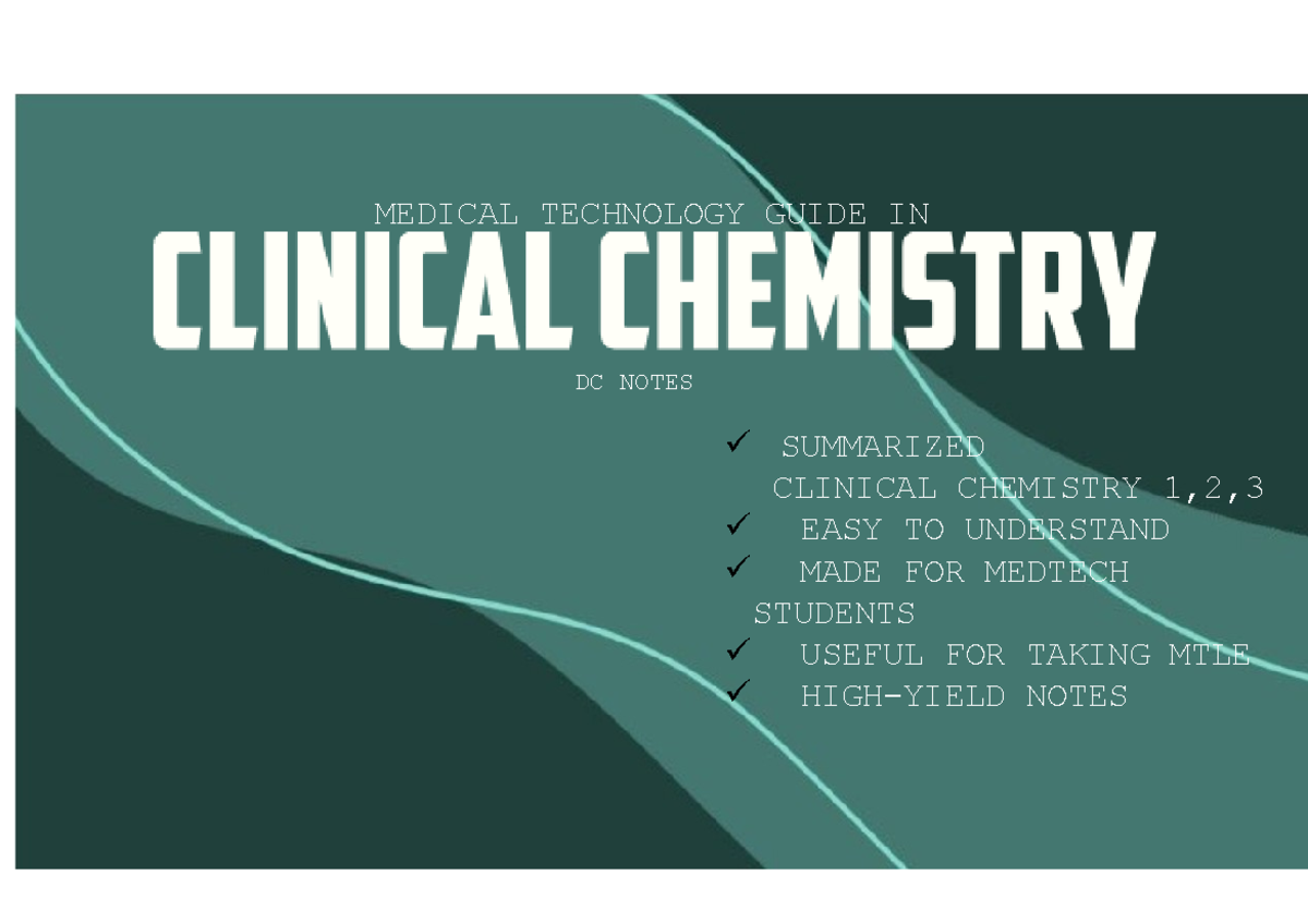 Sample Samp cc MEDICAL TECHNOLOGY GUIDE IN DC NOTES SUMMARIZED
