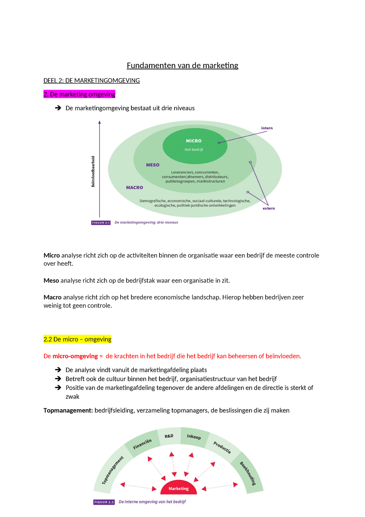 Samenvatting 2 - Ppt 2 - Fundamenten Van De Marketing DEEL 2: DE ...