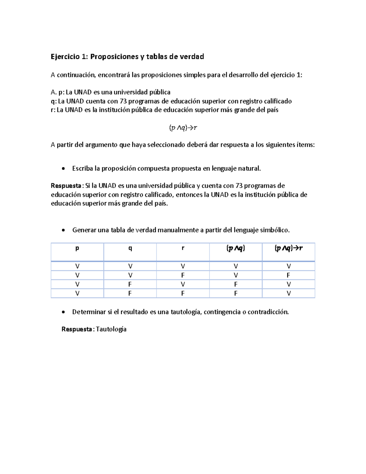 Trabajo UNAD Logica - Identificar Los Tipos De Cuantificadores Y ...