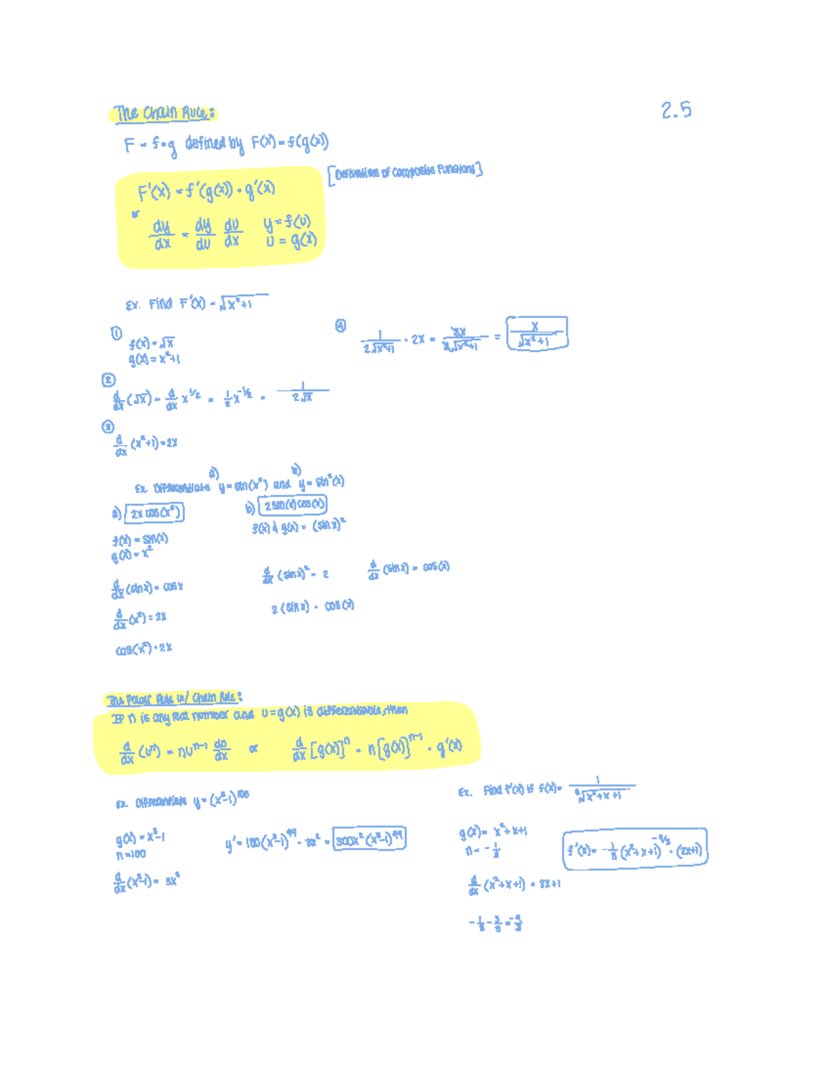 S 2.5 + 2.6 Calculus Notes - MATH 1206 - Studocu