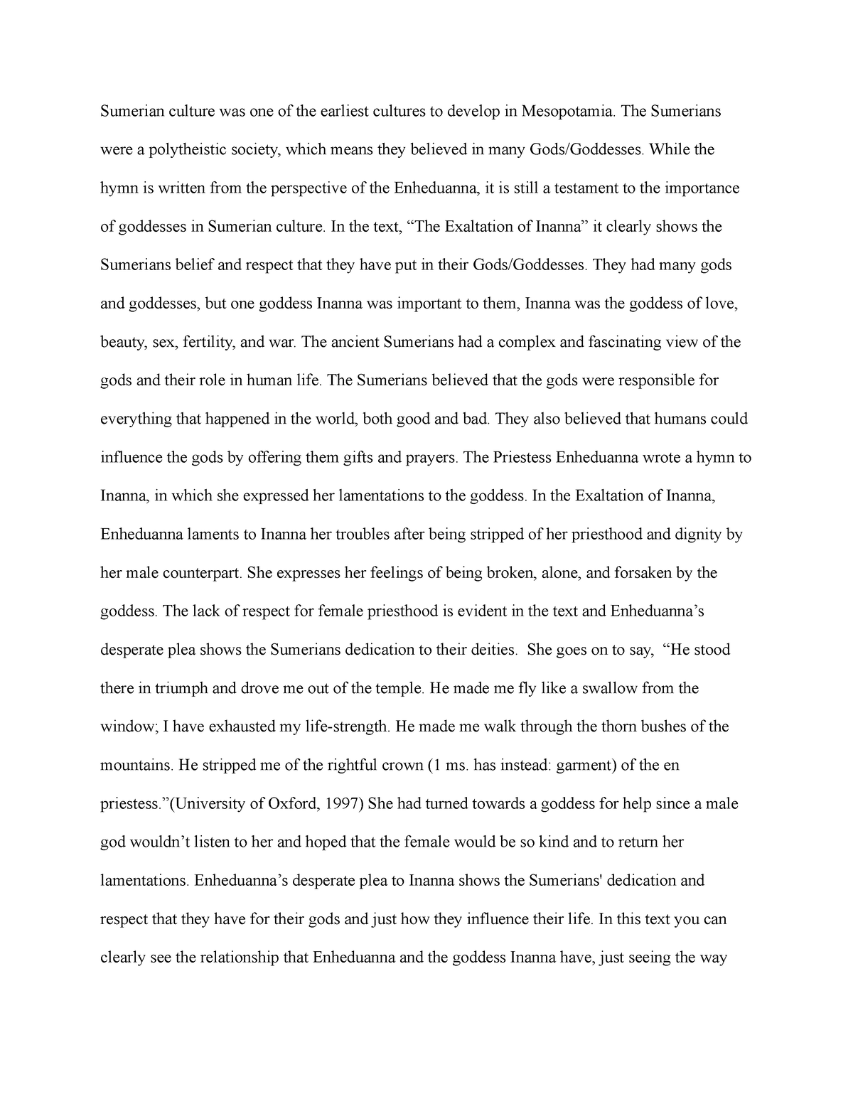 write an essay on mesopotamia