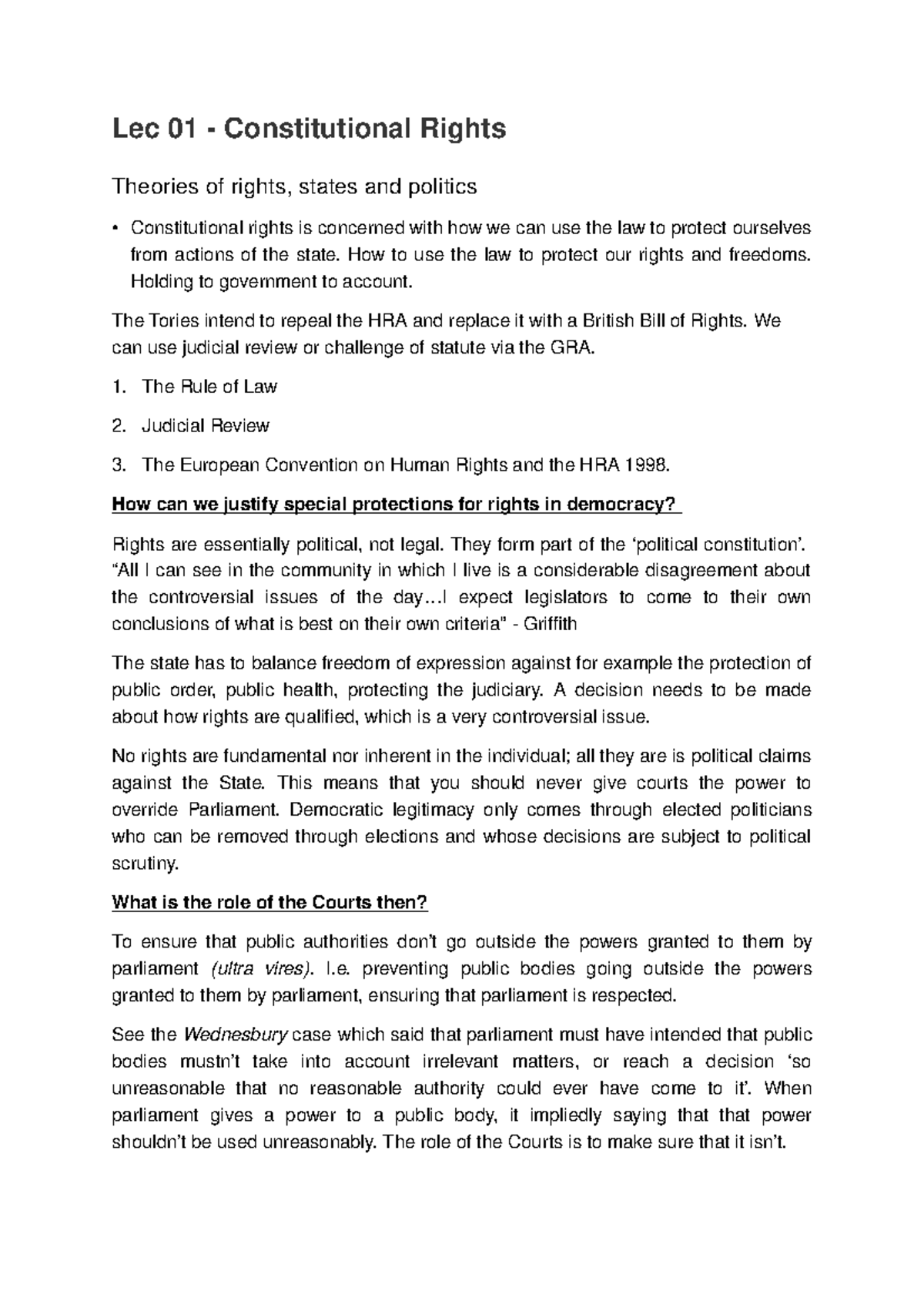 Constitutional Rights - Theories of Rights, States and Politics - Lec ...