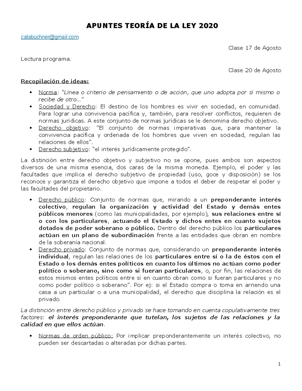 Apuntes Teoría DE LA LEY 2020 - APUNTES TEORÍA DE LA LEY 2020 ...
