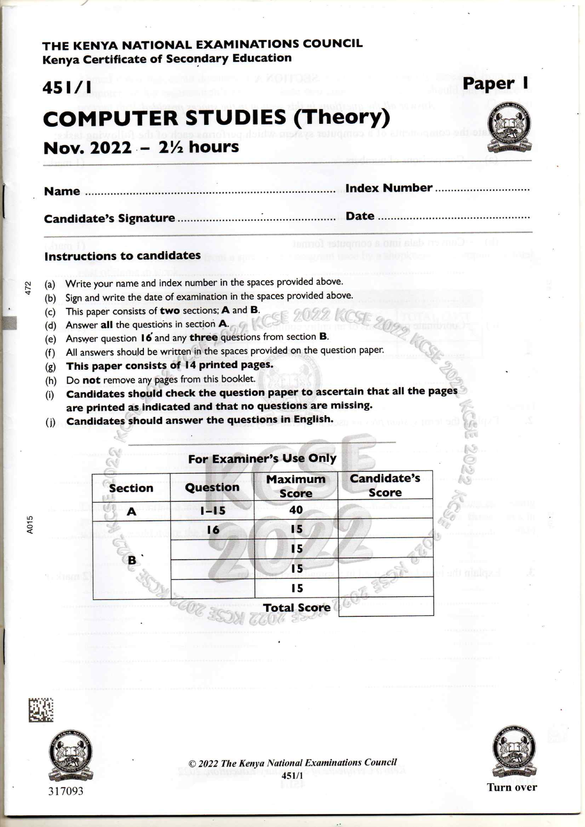 Computer Studies PP1 2022 - Computer Skills - Studocu